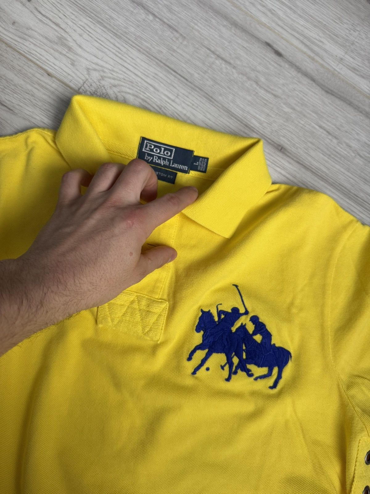 Polo Ralph Lauren × Vintage Vintage Polo Ralph Lauren Rugby Yellow shirt Size US L / EU 52-54 / 3 - 4 Thumbnail