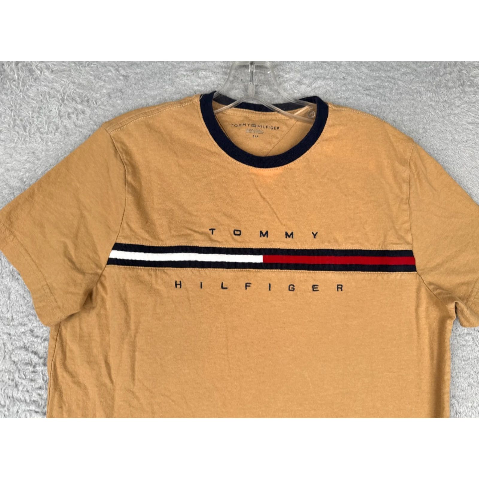 Tommy Hilfiger Tommy Hilfiger Shirt Men Small Petite Beige Crew Neck Cotton Short Sleeve Shirt - Tommy Hilfiger Shirt Men Small Beige Crew Neck Short Sleeve Cotton Size US S / EU 44-46 / 1 - 4 Thumbnail