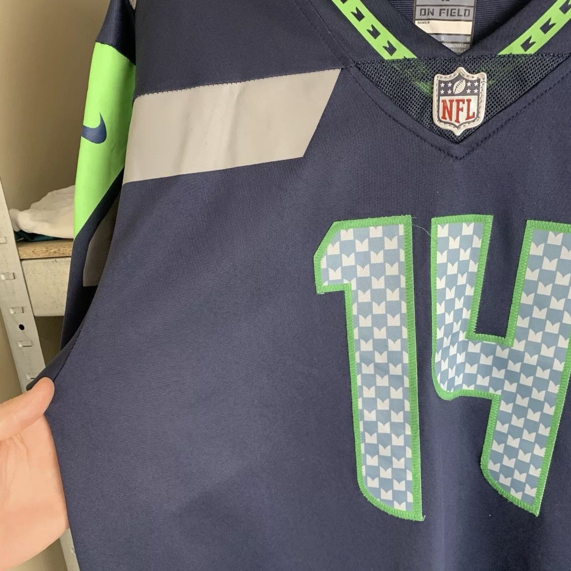 NFL Rare! Metcalf 14 Nike Seattle Seahawks DK NFL Jersey 90s Size US L / EU 52-54 / 3 - 5 Thumbnail