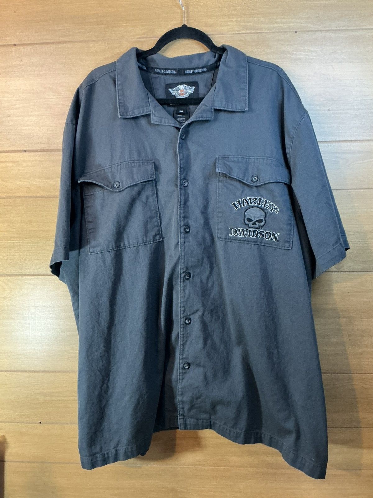 Harley Davidson Harley Davidson Skull Work Shirt 3XL Gray Size US XXL / EU 58 / 5 - 1 Thumbnail