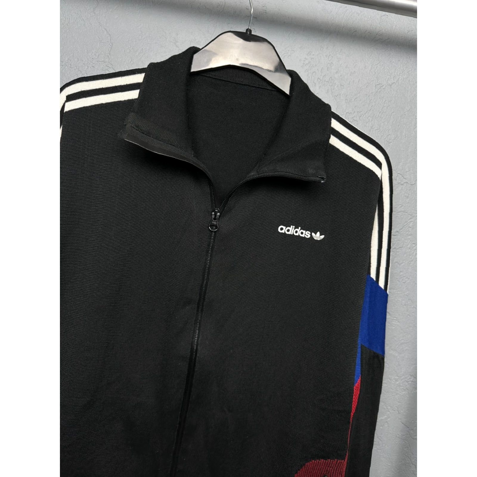 Adidas Adidas Jacket Track Adidas Mens Vintage Style Size L Black Size US L / EU 52-54 / 3 - 2 Thumbnail