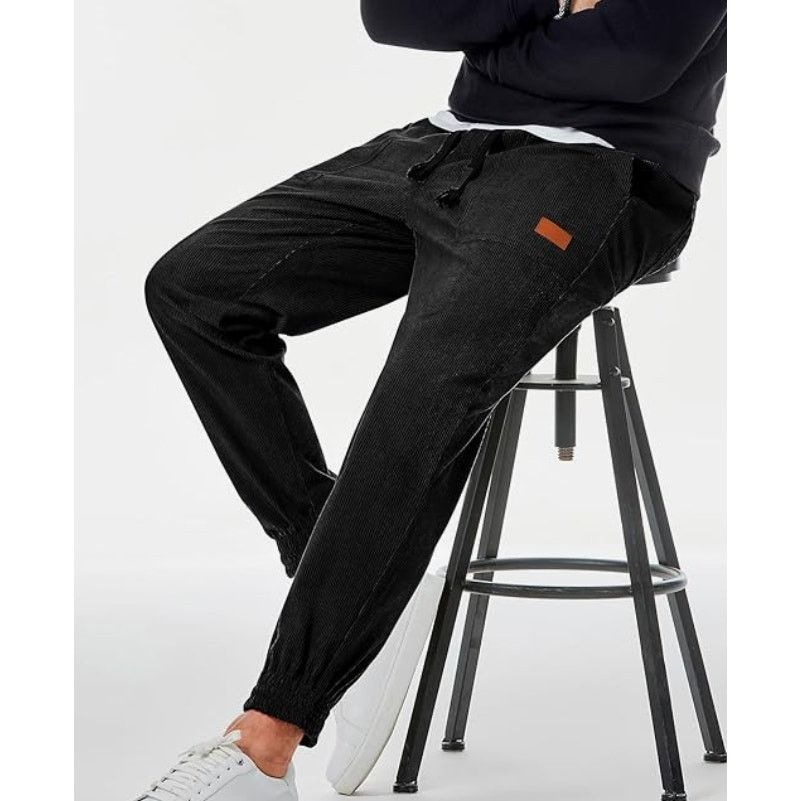 The Unbranded Brand Mens Corduroy Joggers Drawstring Waist with Pockets size XL Size US 38 / EU 54 - 5 Thumbnail