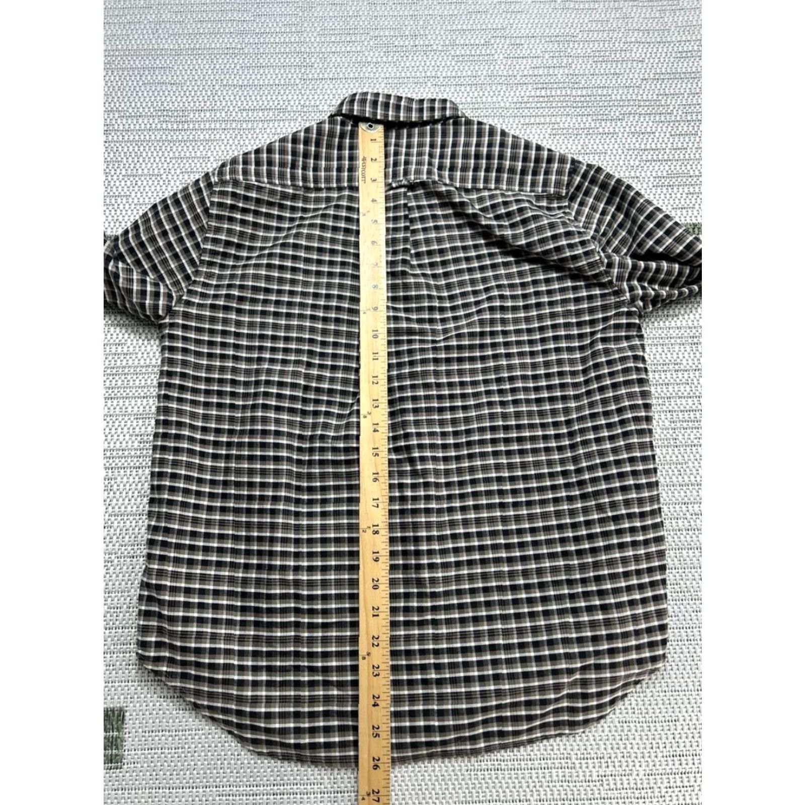 Everlane VINTAGE Everlane Shirt Womens 6 Brown Cotton Button-Up Plaid Long Sleeve Casual Spring Summer Fall Womens Size M / US 6-8 / IT 42-44 - 7 Thumbnail