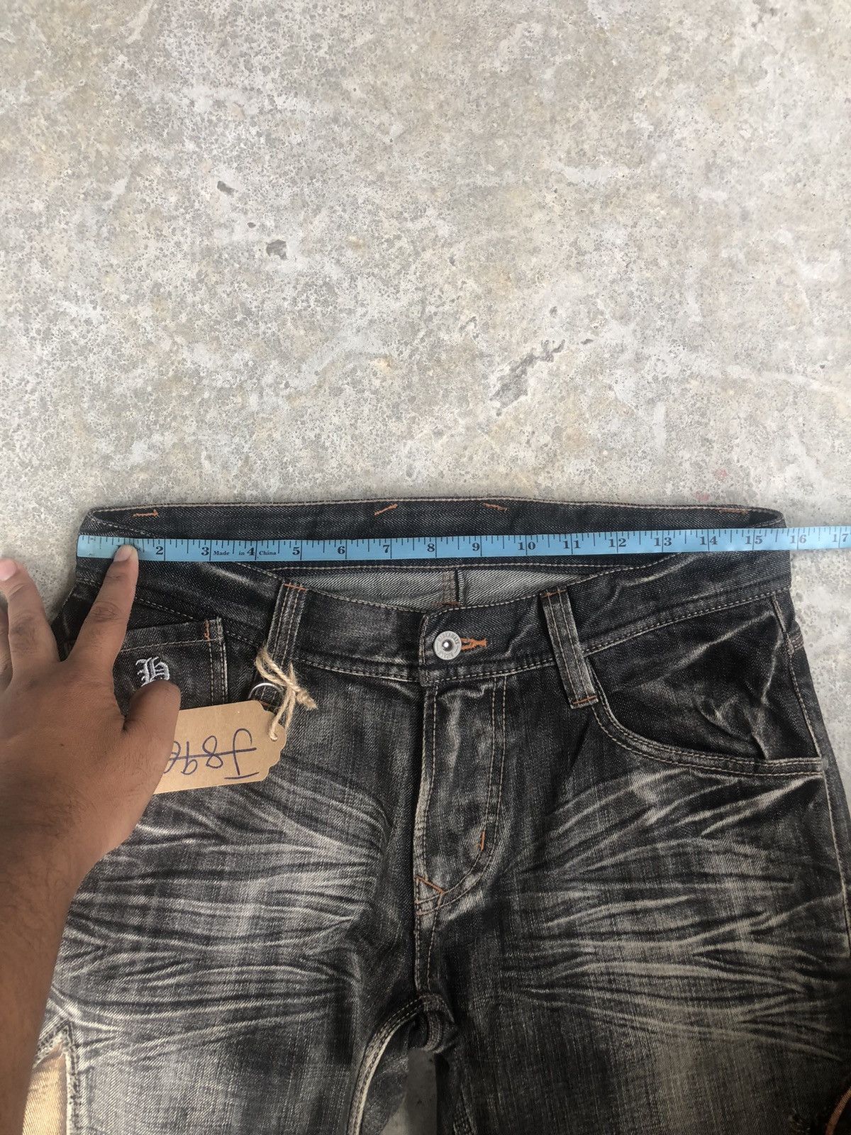 If Six Was Nine Japanese Hideways Flared Jeans Distressed Patchwork Jeans Size US 31 - 20 Thumbnail