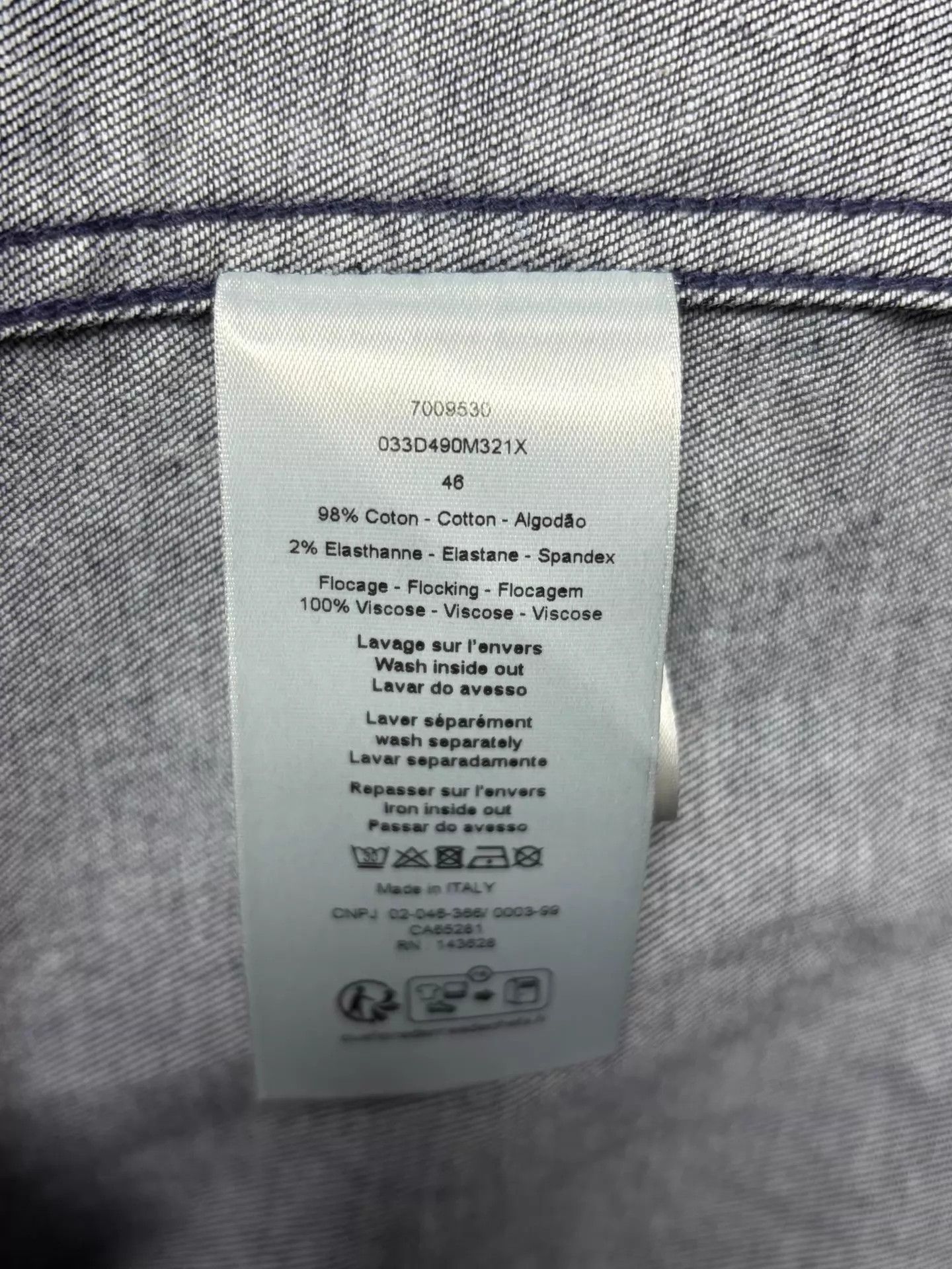Dior Dior Men's Long Sleeve Shirt 46 IT Made in Italy Size US S / EU 44-46 / 1 - 4 Thumbnail
