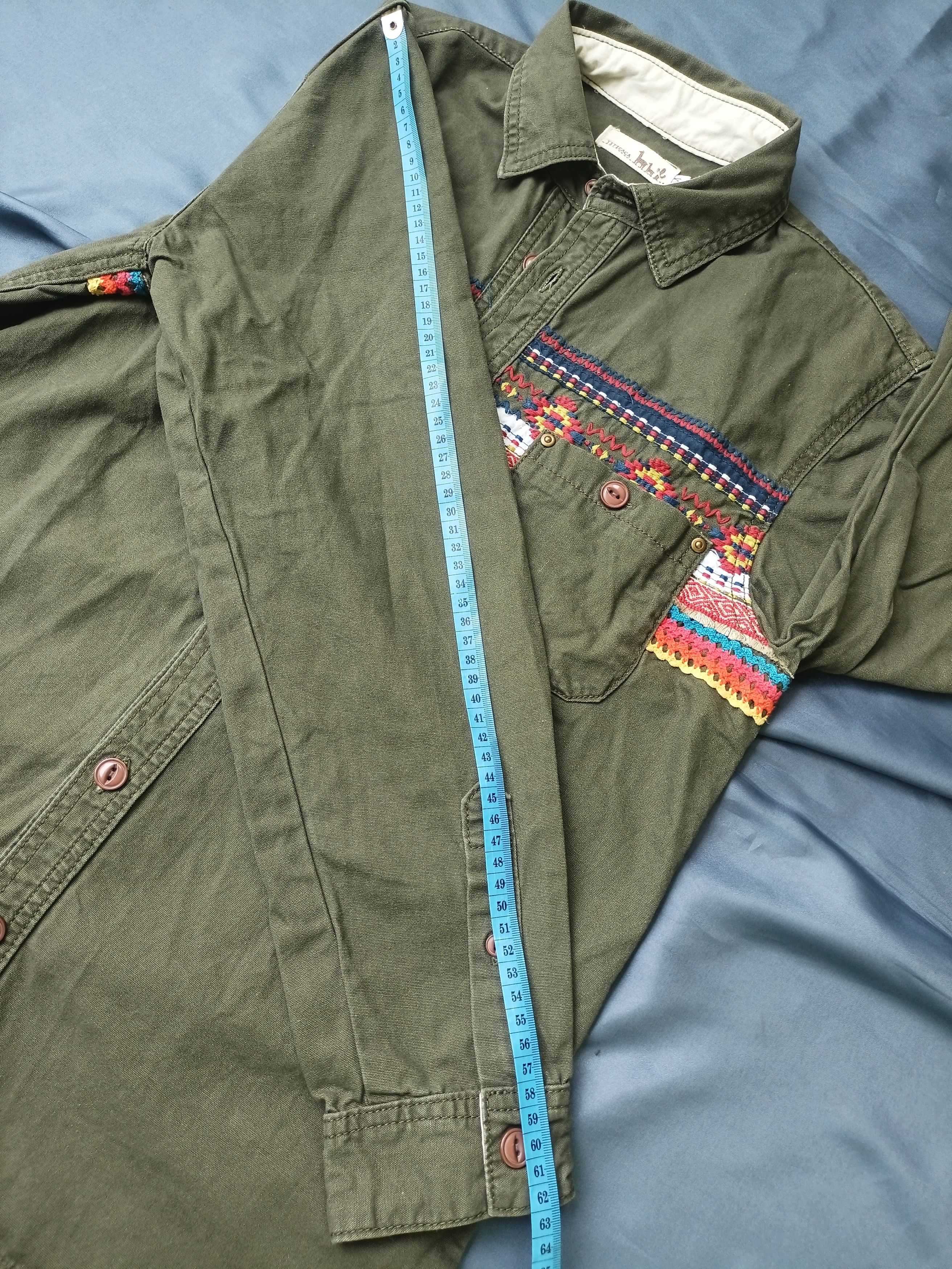 Japanese Brand × Pure Blue Japan TITICACA Cotton Canvas Embroidery Navajo Style Long Sleeve Size M / US 6-8 / IT 42-44 - 5 Thumbnail