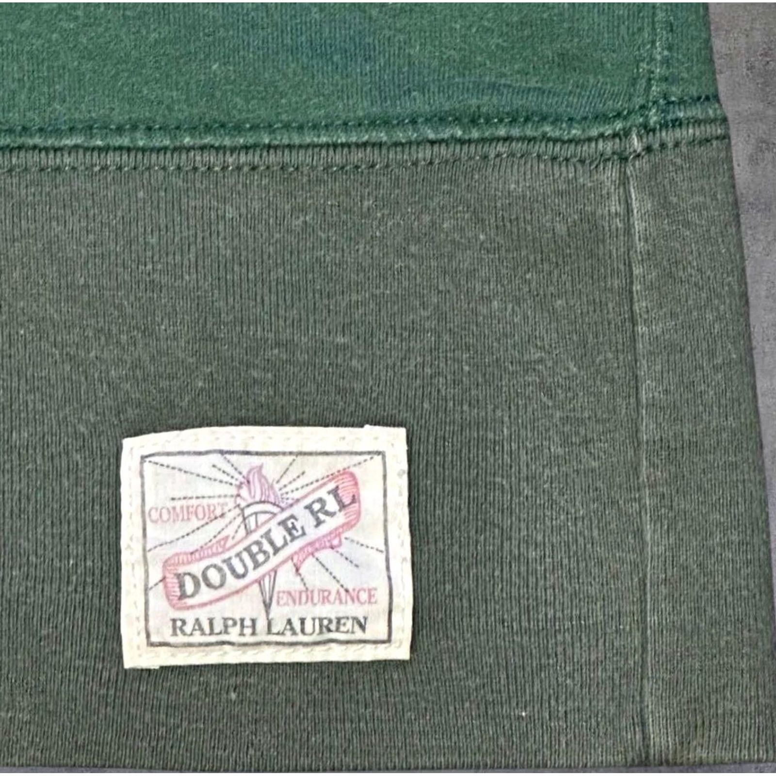 Vintage RRL RALPH LAUREN 90S 3 STAR SWEATSHIRT TWO TONE MEN FADED GREEN M Sweatshirt Mens Size US M / EU 48-50 / 2 - 6 Thumbnail