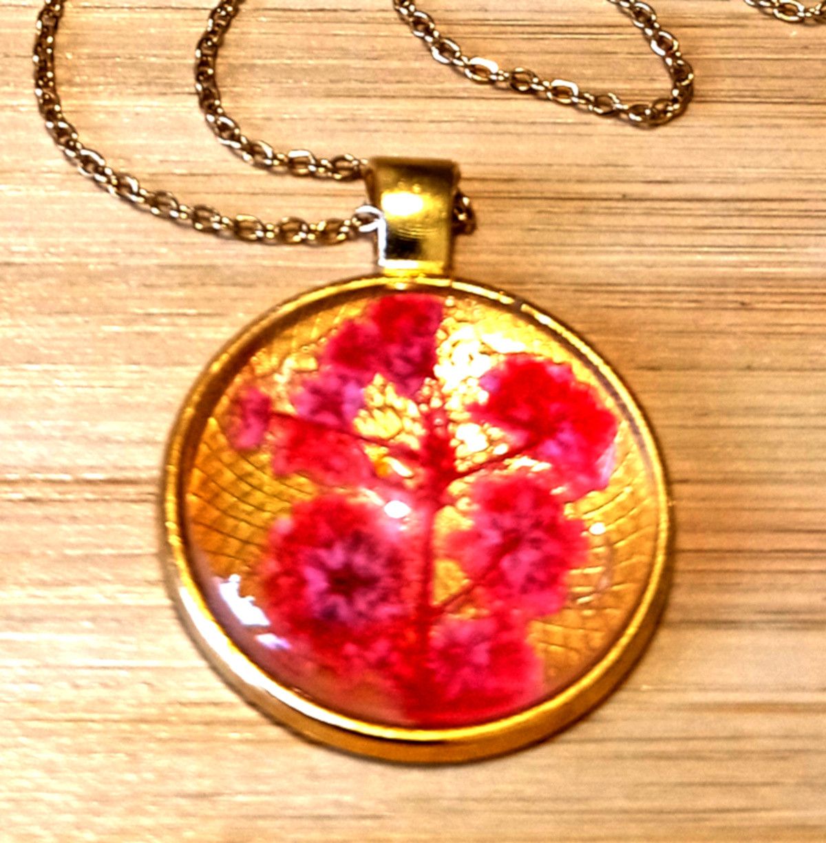 Hysteric Glamour × Vintage Stunning Flower Natural Plant Gold Necklace Unique RARE Size ONE SIZE - 7 Thumbnail