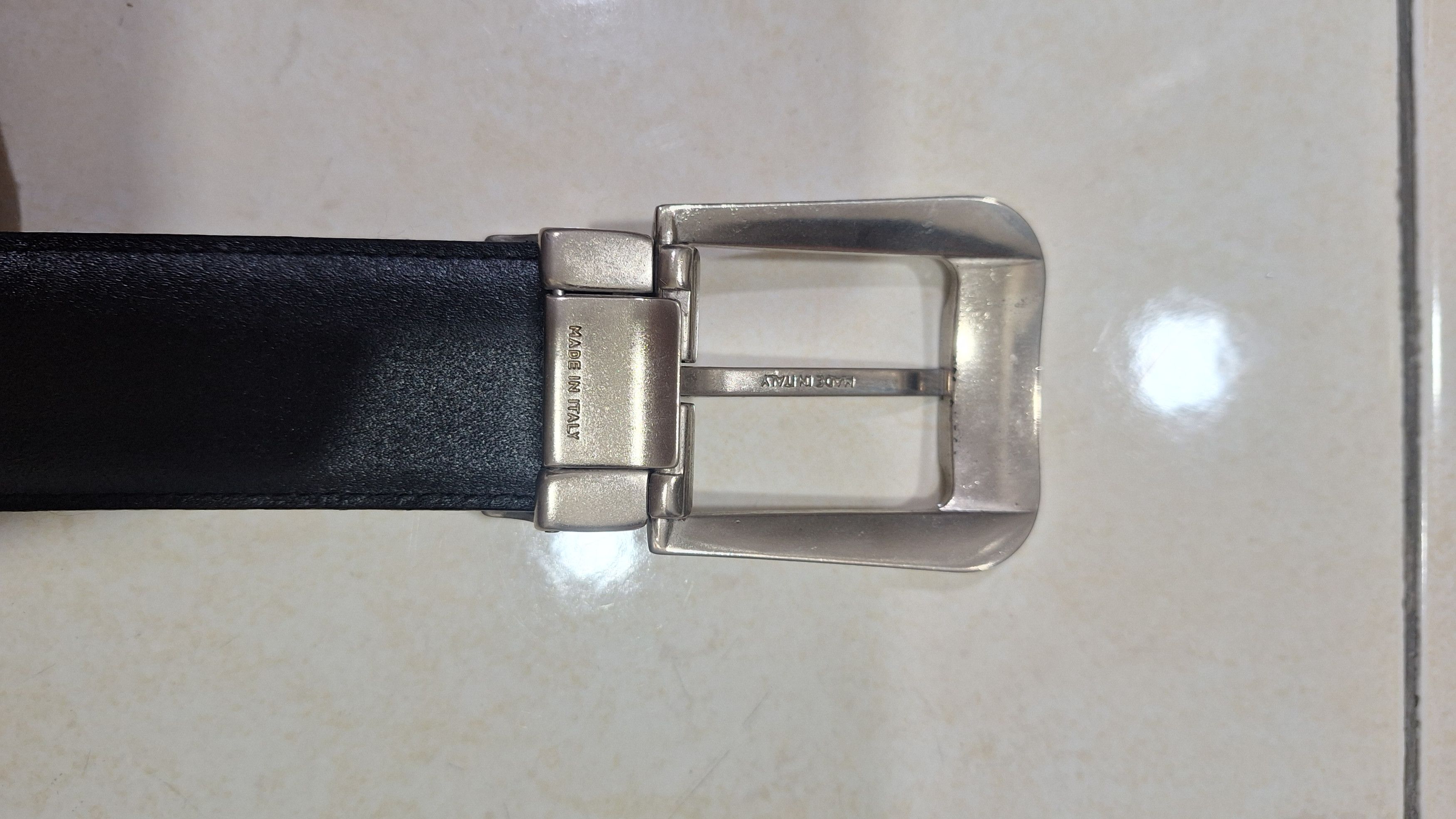 Versace Versace Black Leather Silver Buckle Size 36 - 4 Thumbnail