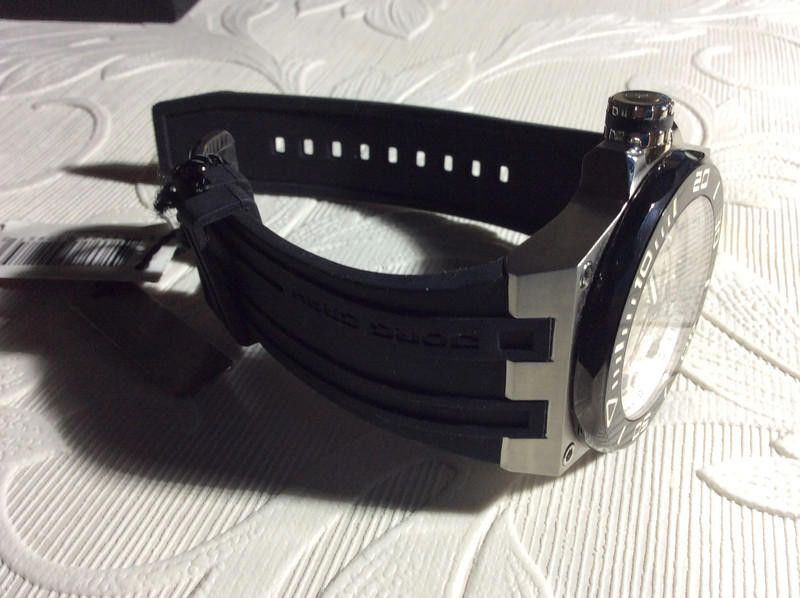 Designer Jorge Gray Men's Sliver Dial Black rubber strap watch Size ONE SIZE - 5 Thumbnail