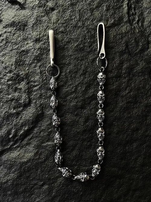 Jewelry Metal Big Skull Wallet Chain, Pants Chain Size ONE SIZE - 2 Thumbnail