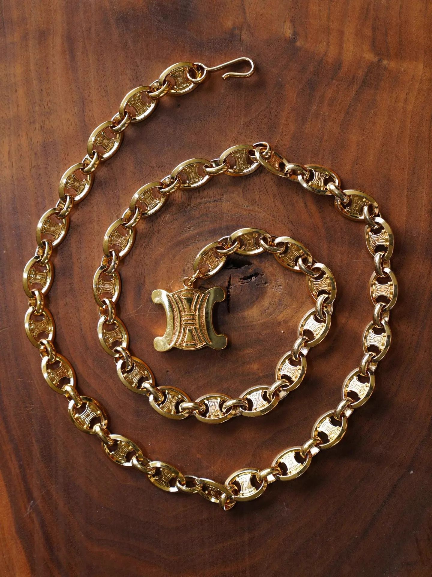 Celine Celine Vintage Gold Big Bone Multi-Wear Waist/Necklace Size ONE SIZE - 2 Thumbnail