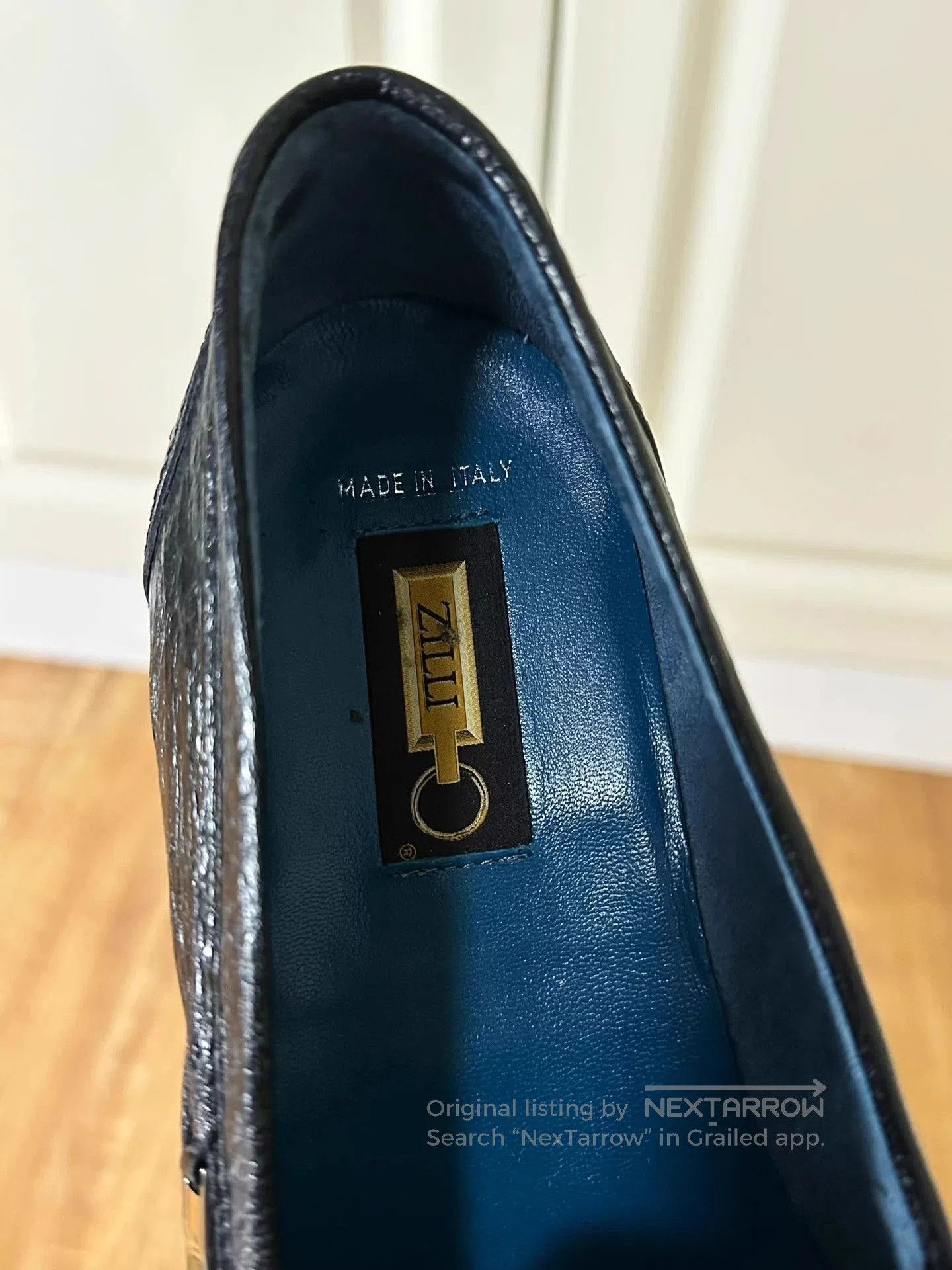 Zilli Black Textured Slip-On Shoes Size 10. Size US 10 / EU 43 - 4 Thumbnail