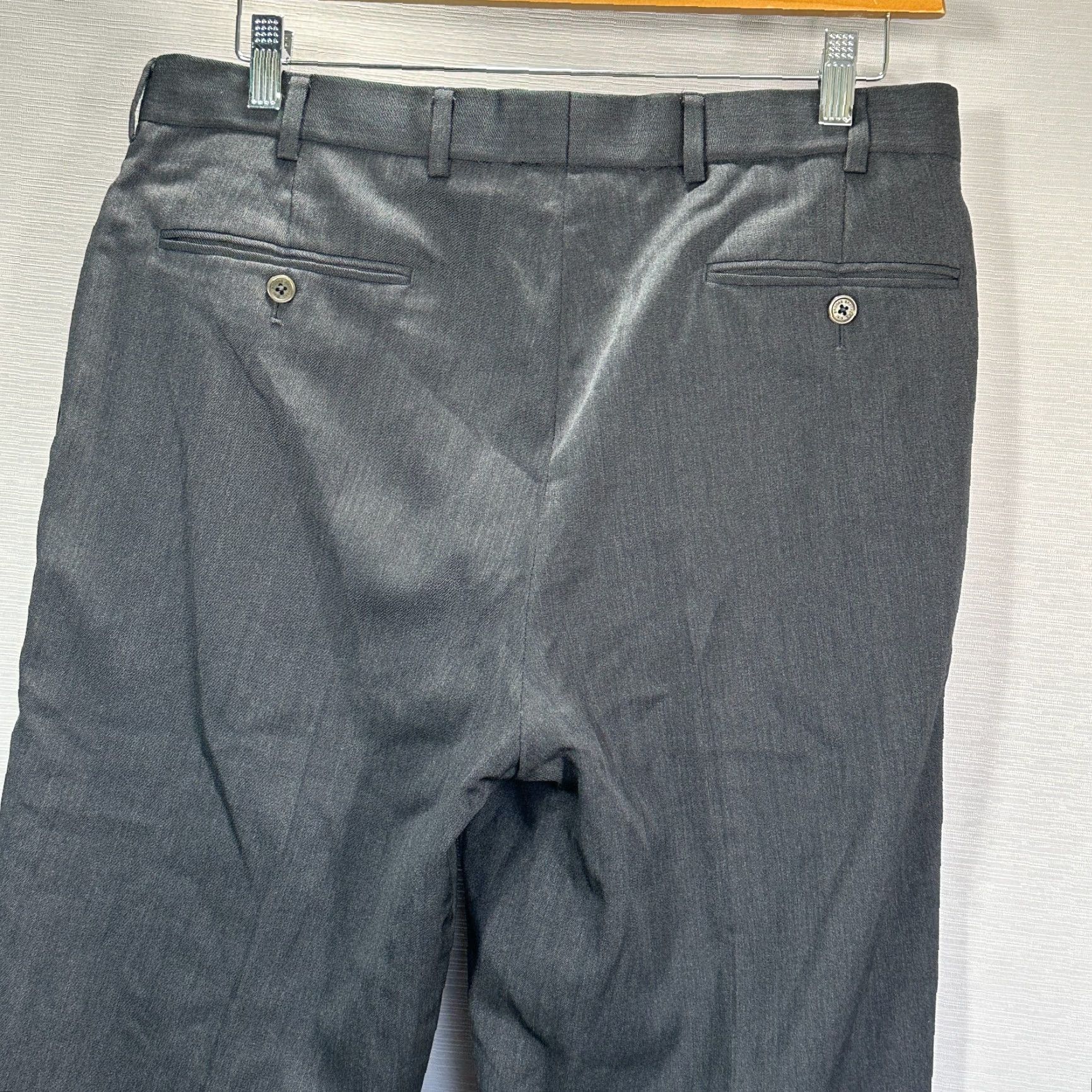 Brooks Brothers Brooks Brothers Madison Dress Pants Men 36 Gray Wool Flat Front Straight Pockets Slim? (remove what?) Size US 36 / EU 52 - 5 Thumbnail