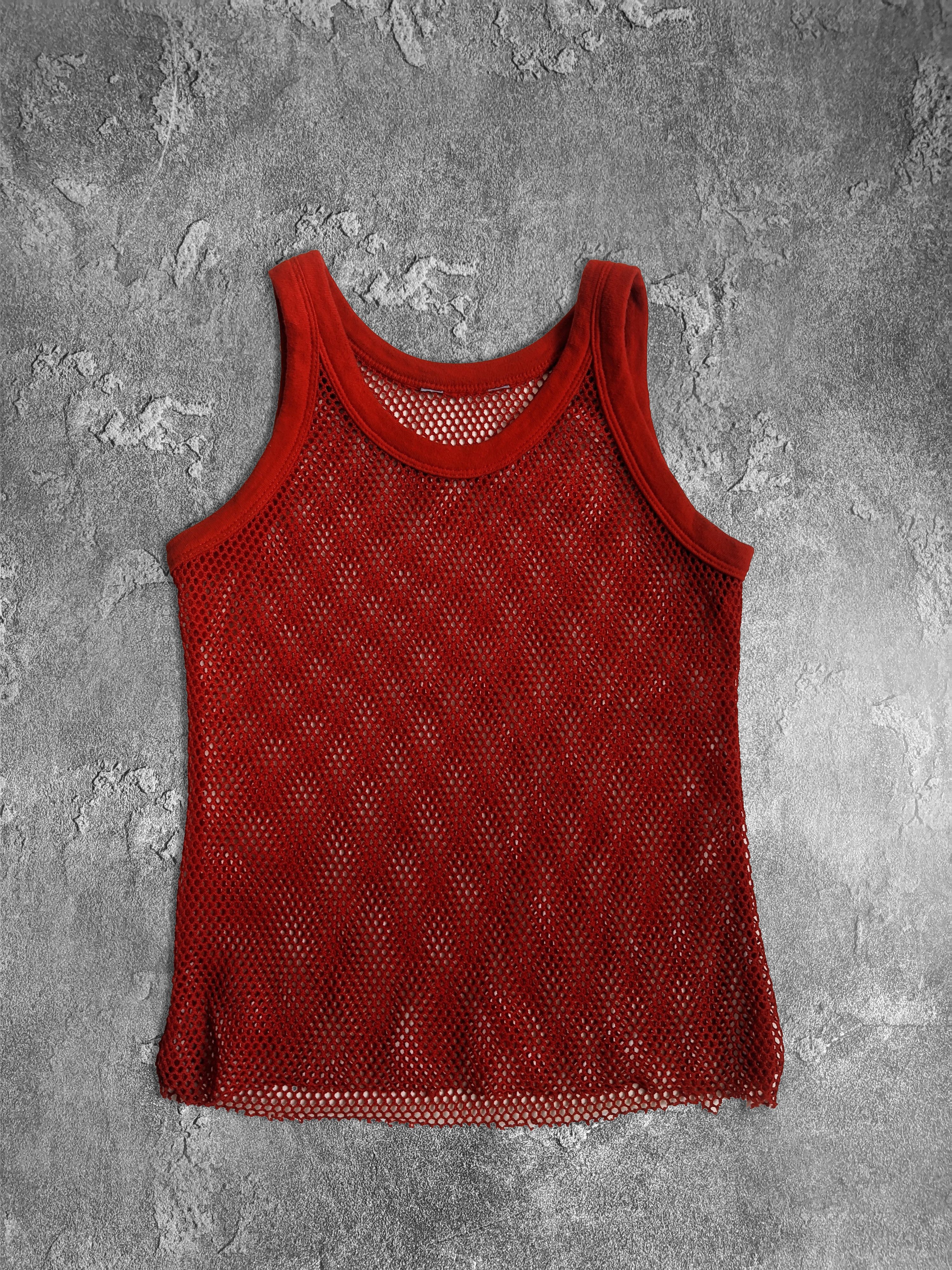 Vintage japanese Vintage Mesh tank top knit y2k Size M / US 6-8 / IT 42-44 - 1 Thumbnail