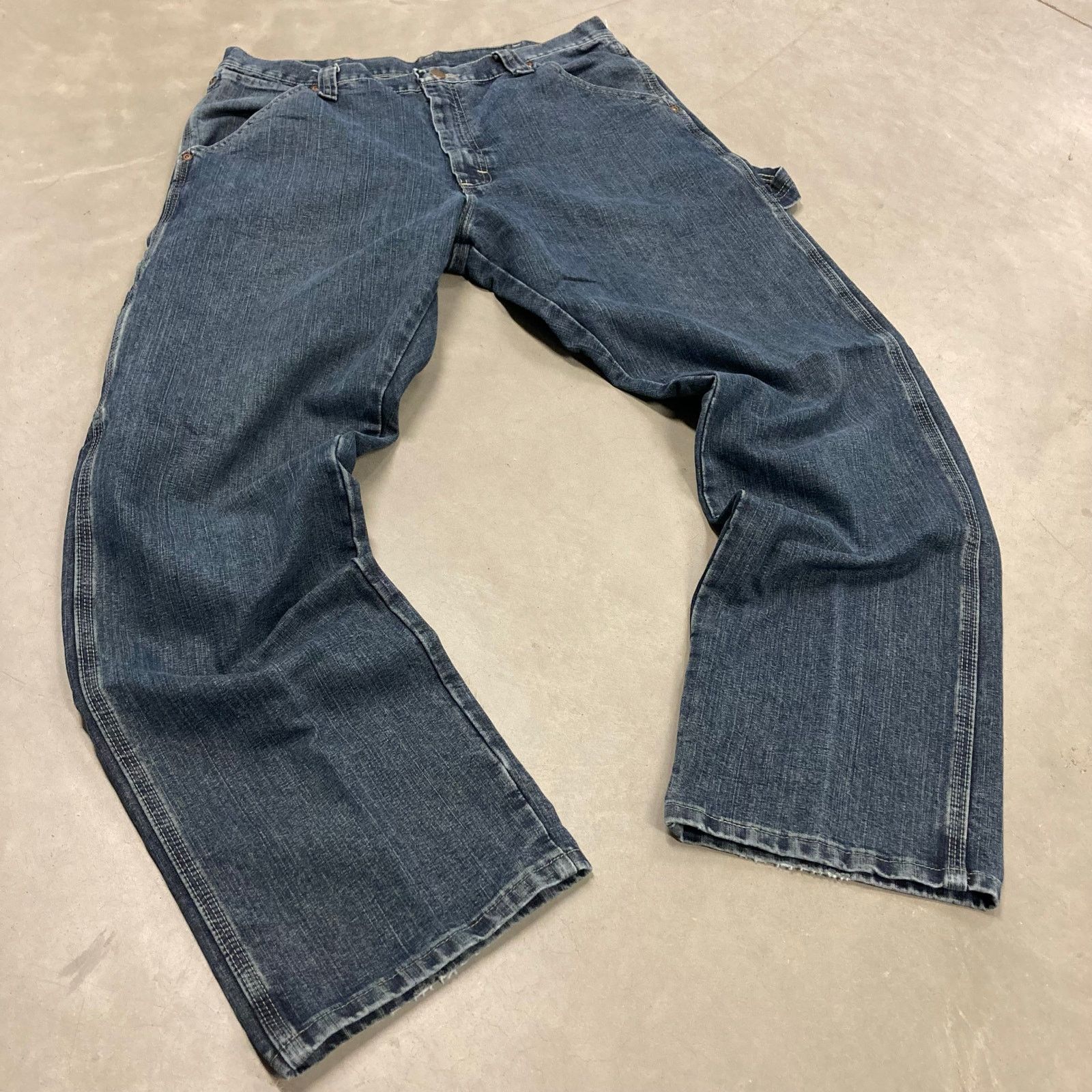 Vintage × Wrangler Baggy y2k Lee carpenter Cargo Pants 34x32 Size US 34 / EU 50 - 1 Thumbnail