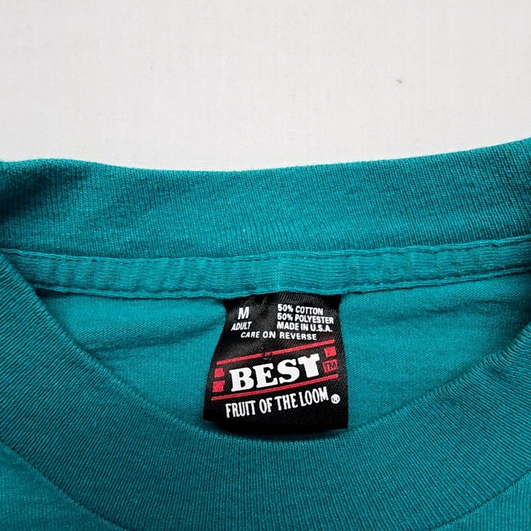 Fruit Of The Loom Vintage Seattle Shirt Turquoise Puff Print Teal Blue M Tee Size US M / EU 48-50 / 2 - 6 Thumbnail