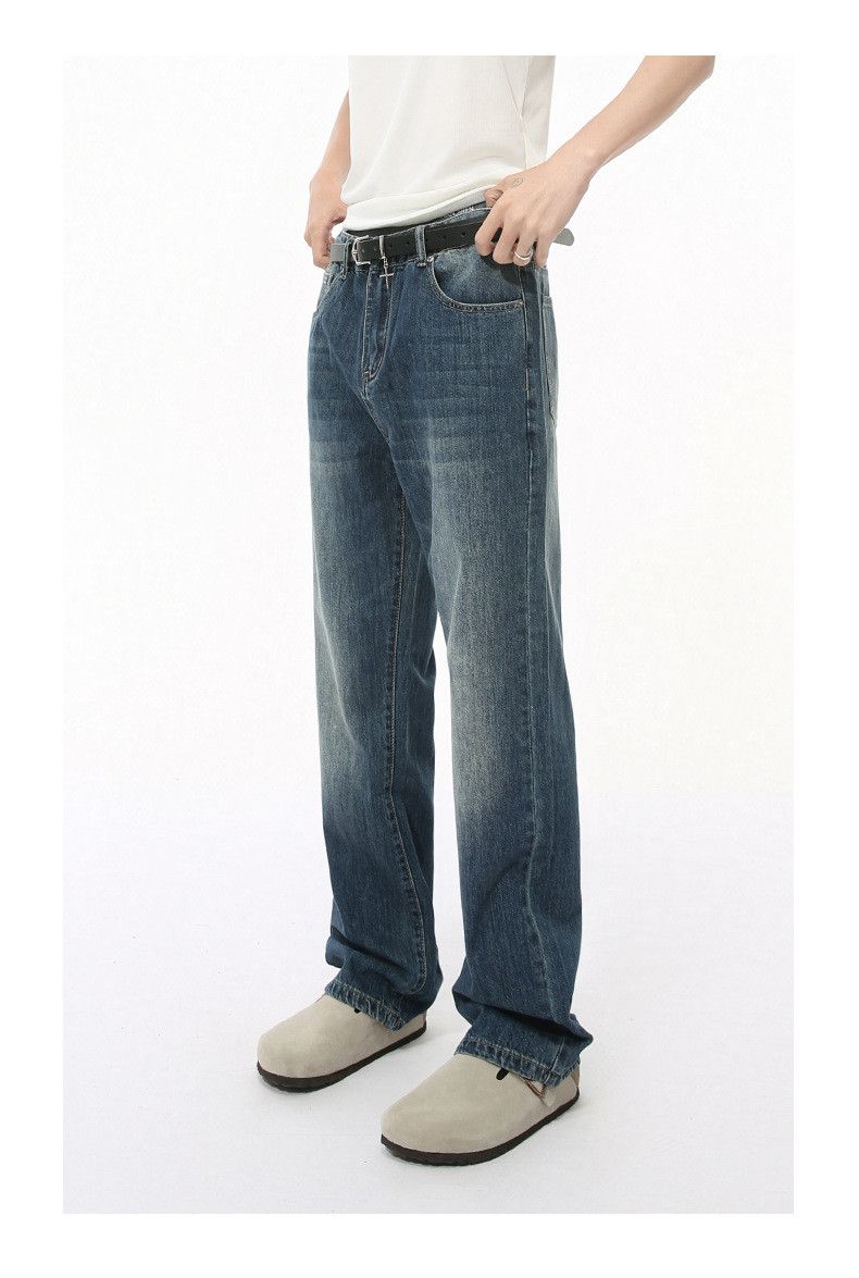 Japanese Brand × Jean Japanese retro straight fashionable loose washed jeans Size US 32 / EU 48 - 3 Thumbnail