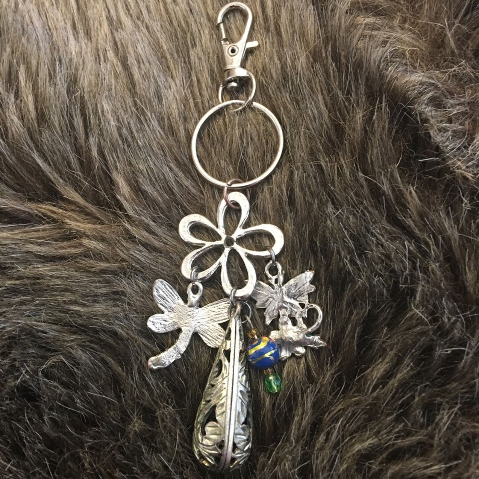 Vintage Vintage repurpose salvaged estate gem keychain Size ONE SIZE - 4 Thumbnail