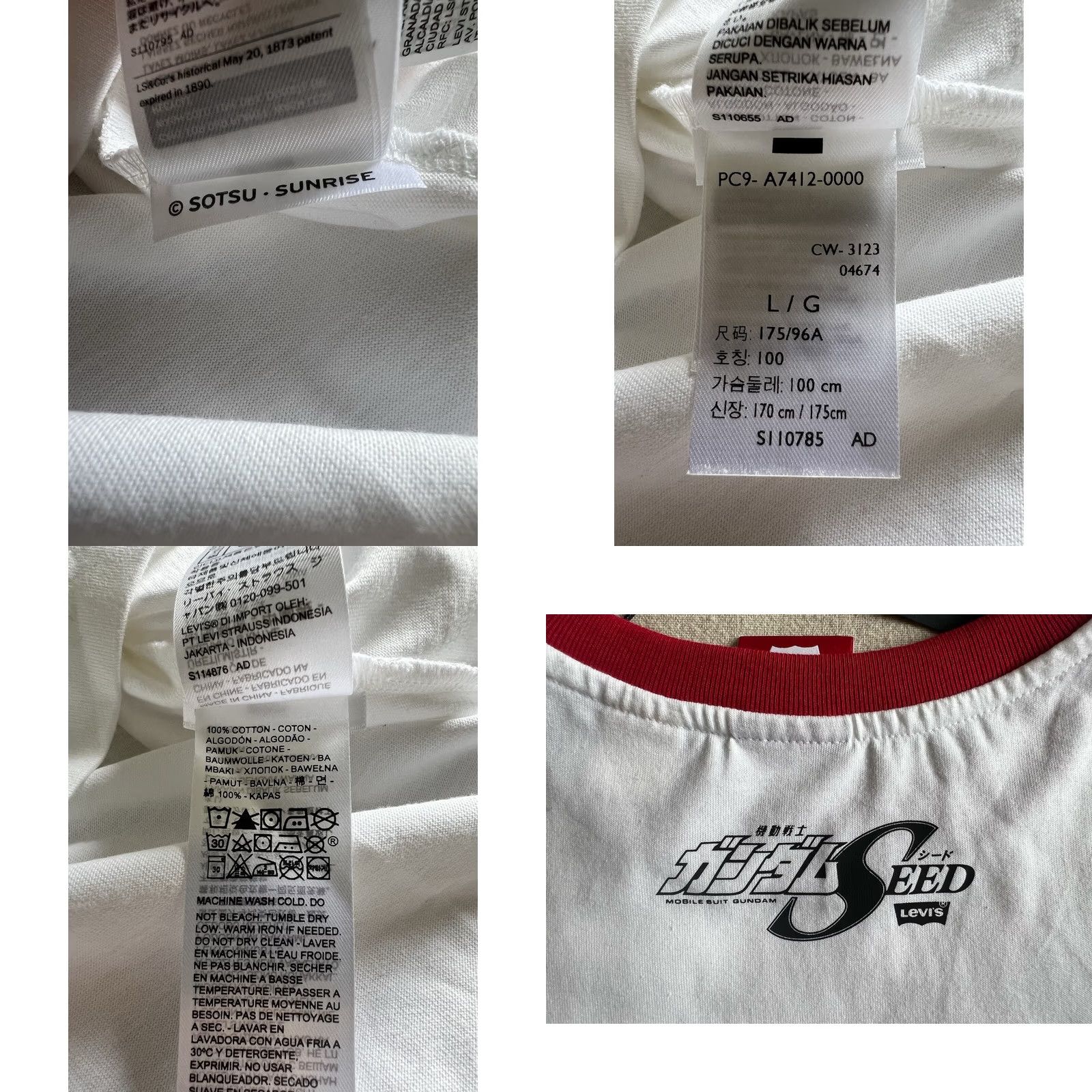 Levi's Levi’s Gundam Seed T-Shirt L-XL Ringer Anime Boxy Fit Rare Sold Out BNWT New Tag Size US L / EU 52-54 / 3 - 9 Thumbnail