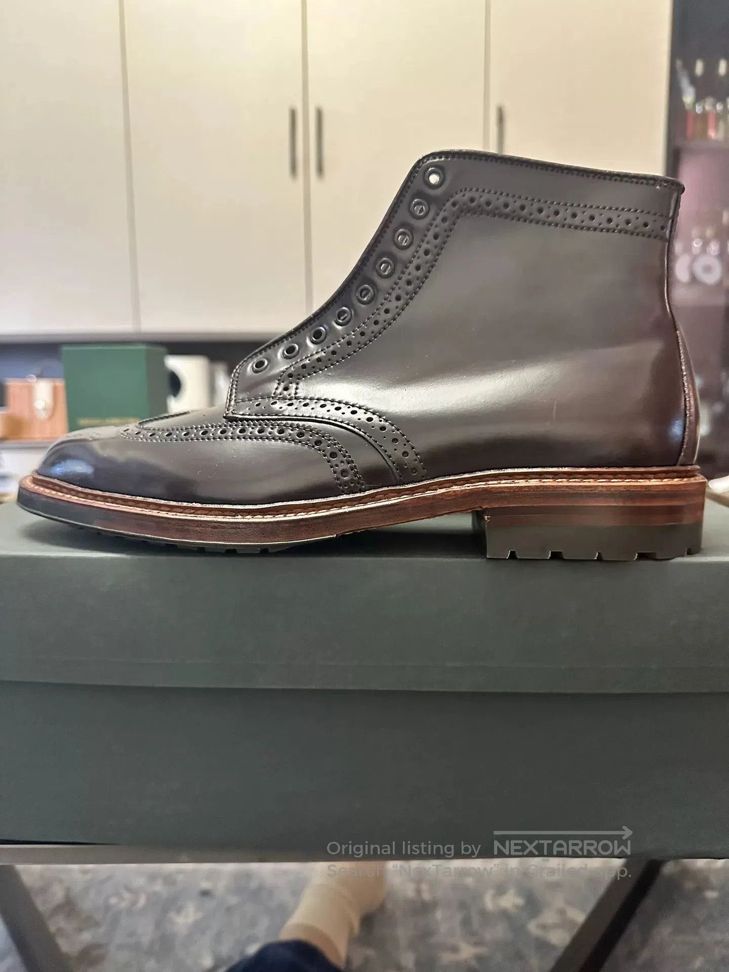 Alden Alden Cigar Shell Cordovan Wing Tip Boot. Size US 7.5 / EU 40-41 - 1 Thumbnail