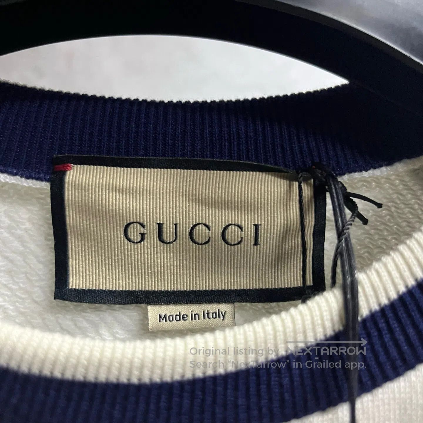 Gucci Guicci Logo embroidered round-neck short-sleeved sweater| Size US S / EU 44-46 / 1 - 2 Thumbnail