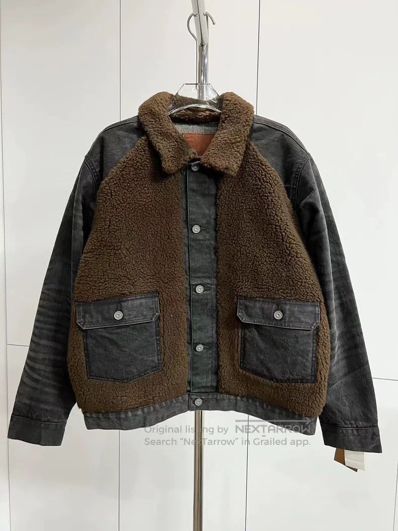 RRL Ralph Lauren Brown bear denim jacket