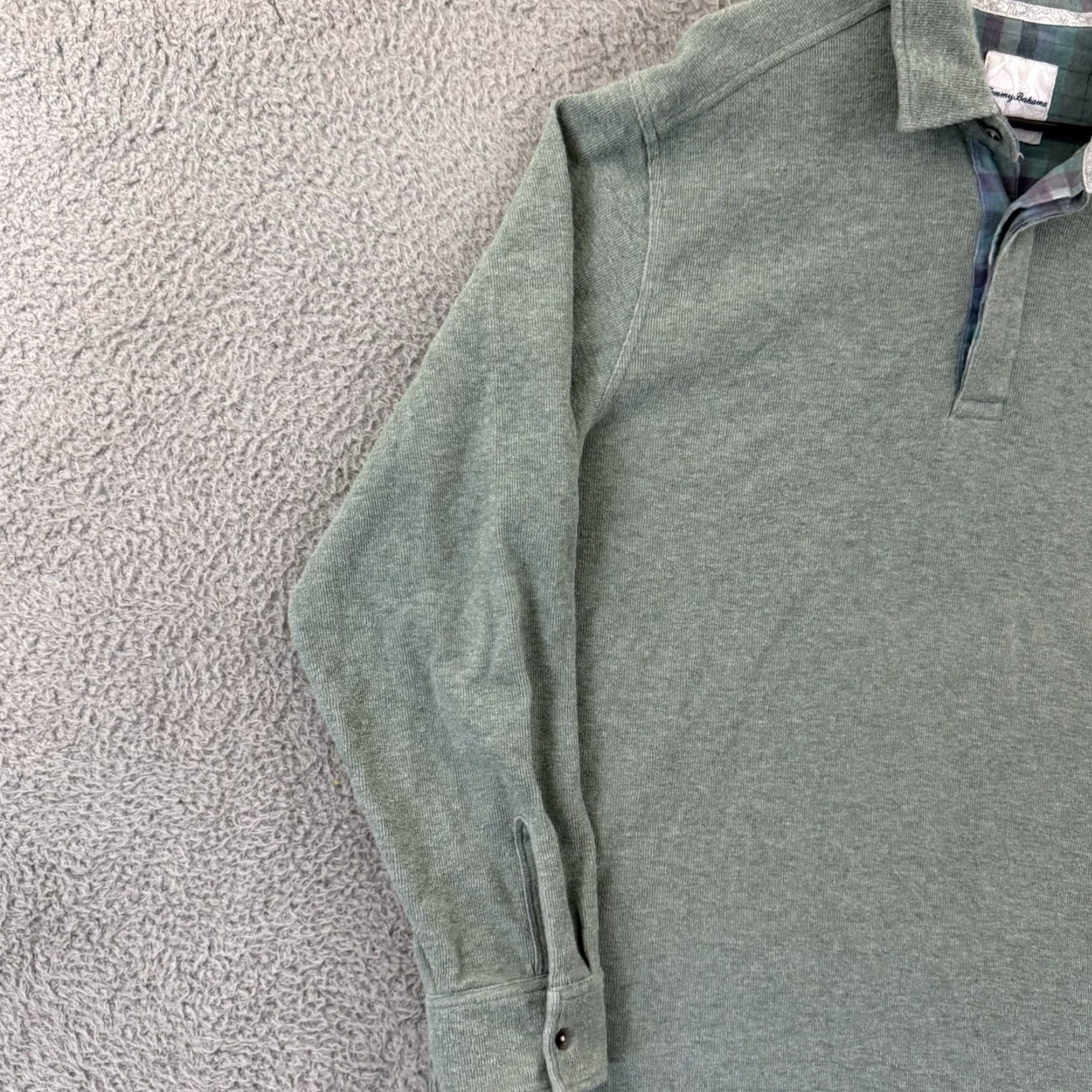 Tommy Bahama Tommy Bahama Sweater Men's XL Green Long Sleeve Pullover Preppy Button Crewneck Casual Knit Size US XL / EU 56 / 4 - 4 Thumbnail