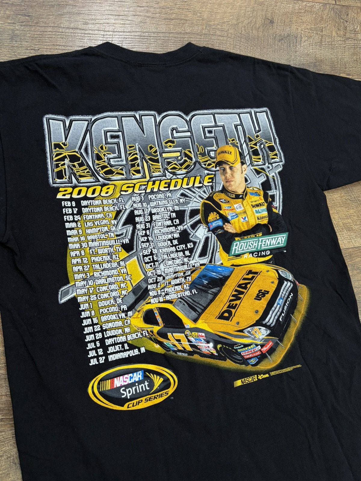 Chase Authentics NWT Nascar Matt Kenseth DeWalt Racing Graphic Tee 08 Black L Size US L / EU 52-54 / 3 - 5 Thumbnail