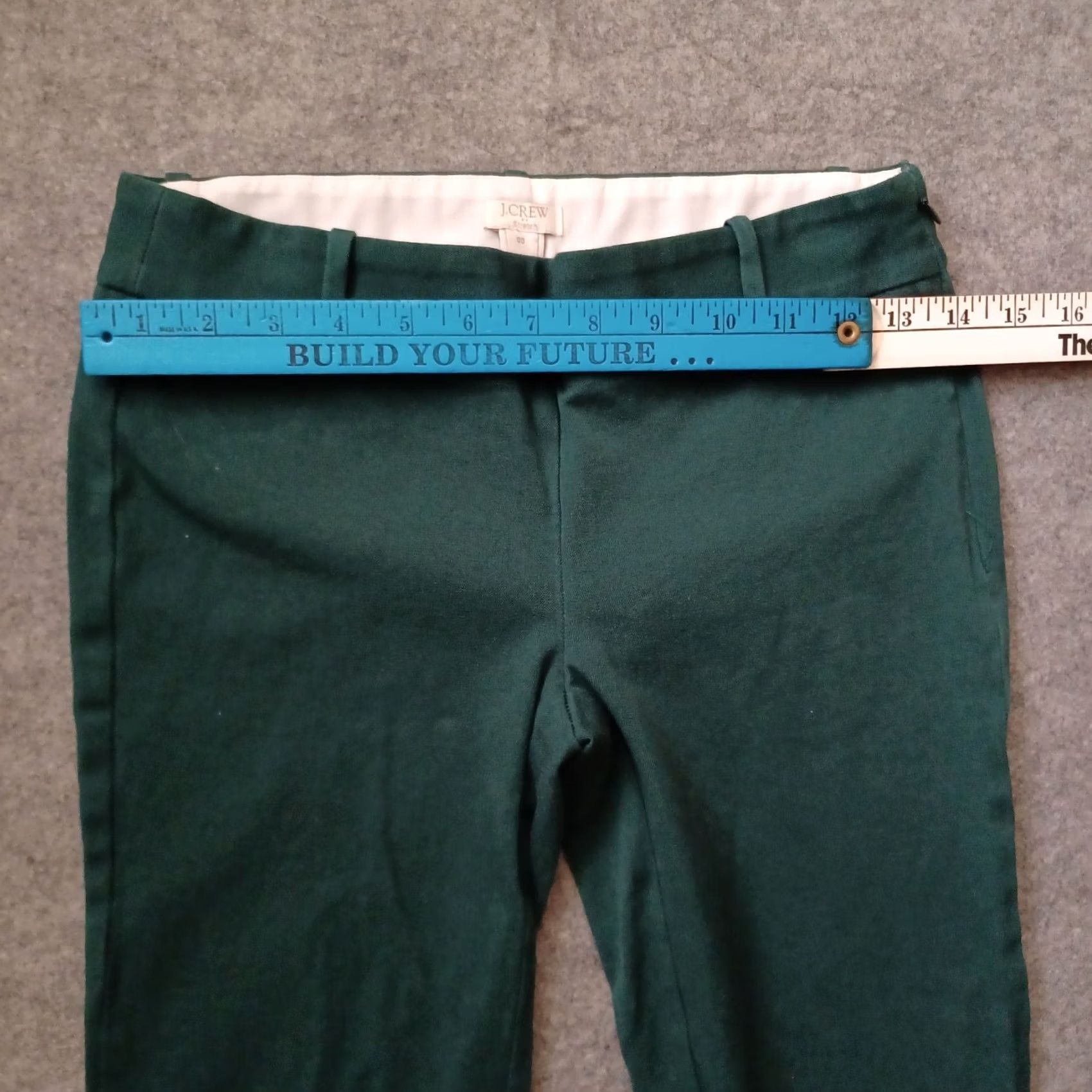 J.Crew J.CREW Pants Womens 00 Black Green Pockets Chino Ankle Straight Side Zip Shirt (adapted: but ensure only original words) Size 24" / US 00 / IT 34 - 5 Thumbnail