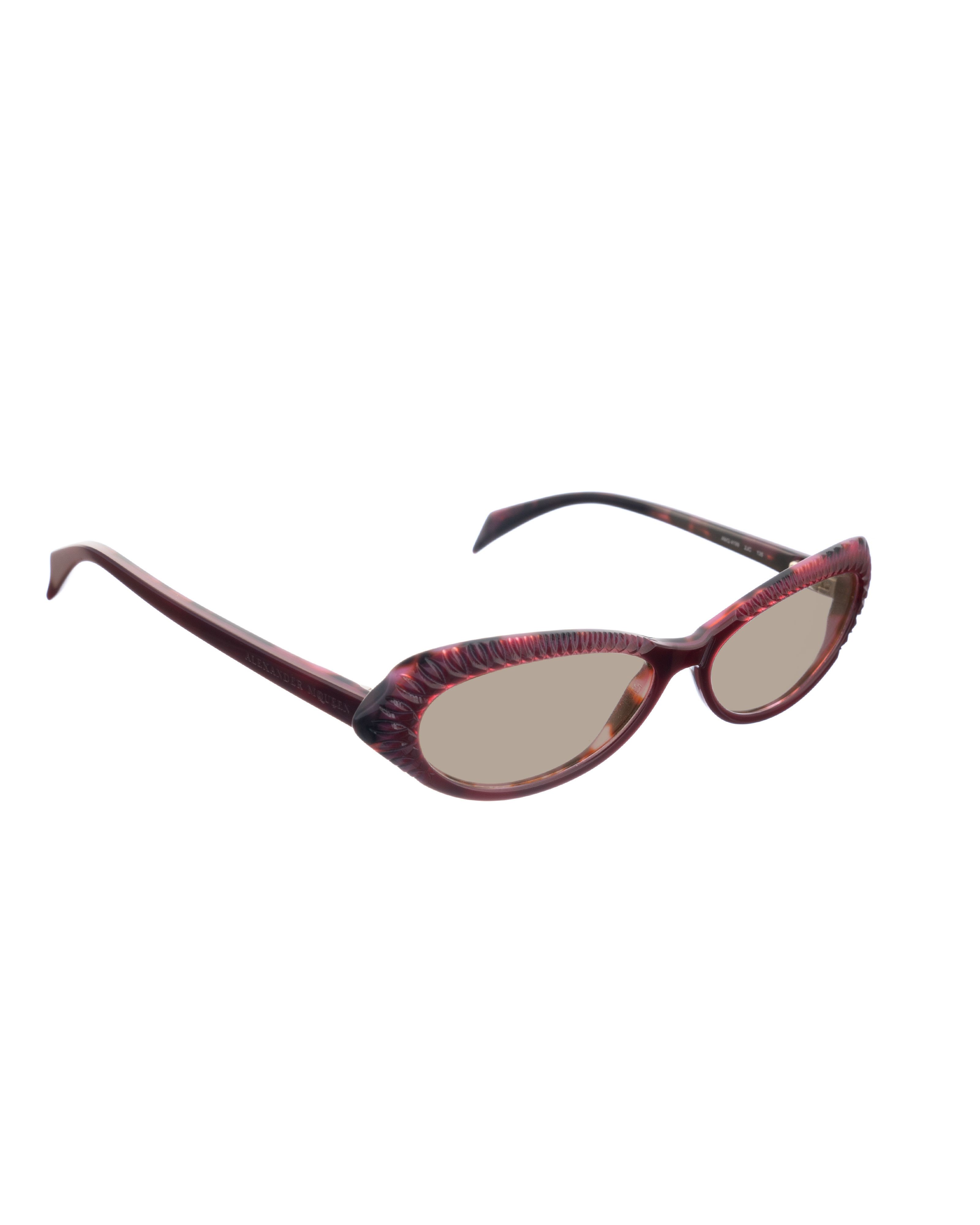 Alexander McQueen Alexander McQueen 90s Violet 3D Cat-Eye Sunglasses Size ONE SIZE - 3 Thumbnail