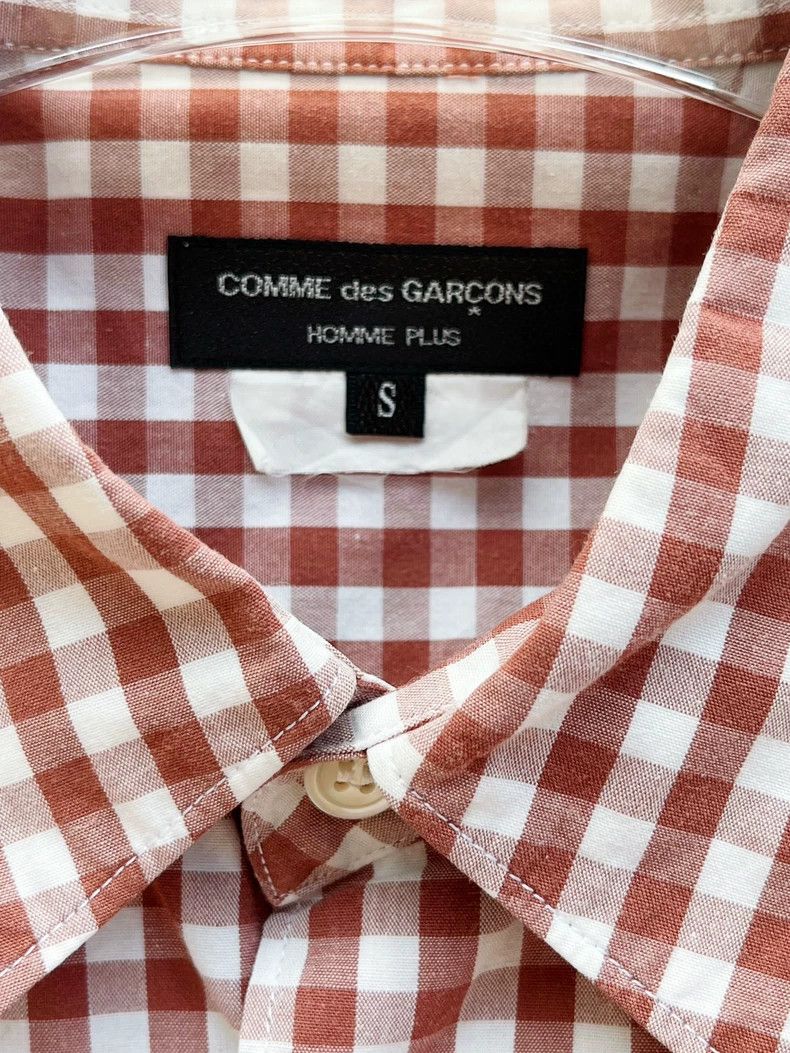 Comme des Garcons Comme Des Garcons Short Sleeve Shirt Top with Red Brown Wh Size US S / EU 44-46 / 1 - 7 Thumbnail