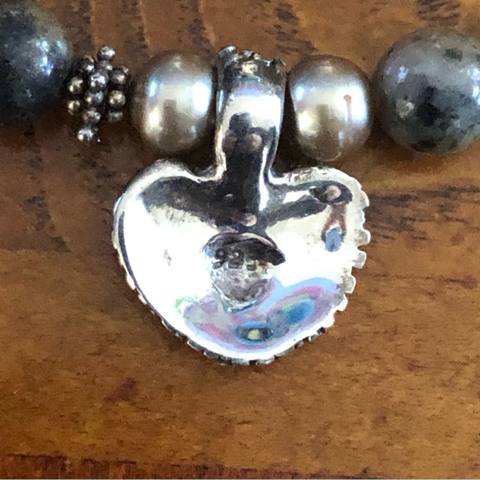 Handmade Handcrafted Picasso stone heart pendant 925 snecklace Size ONE SIZE - 11 Thumbnail