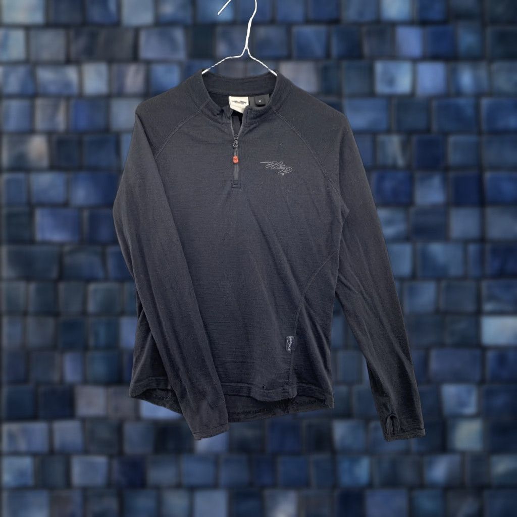 Harley Davidson Harley-Davidson Women’s 1/4 Zip Black Long Sleeve Merino Wool Size M Pullover Sweater Women Size M / US 6-8 / IT 42-44 - 1 Thumbnail