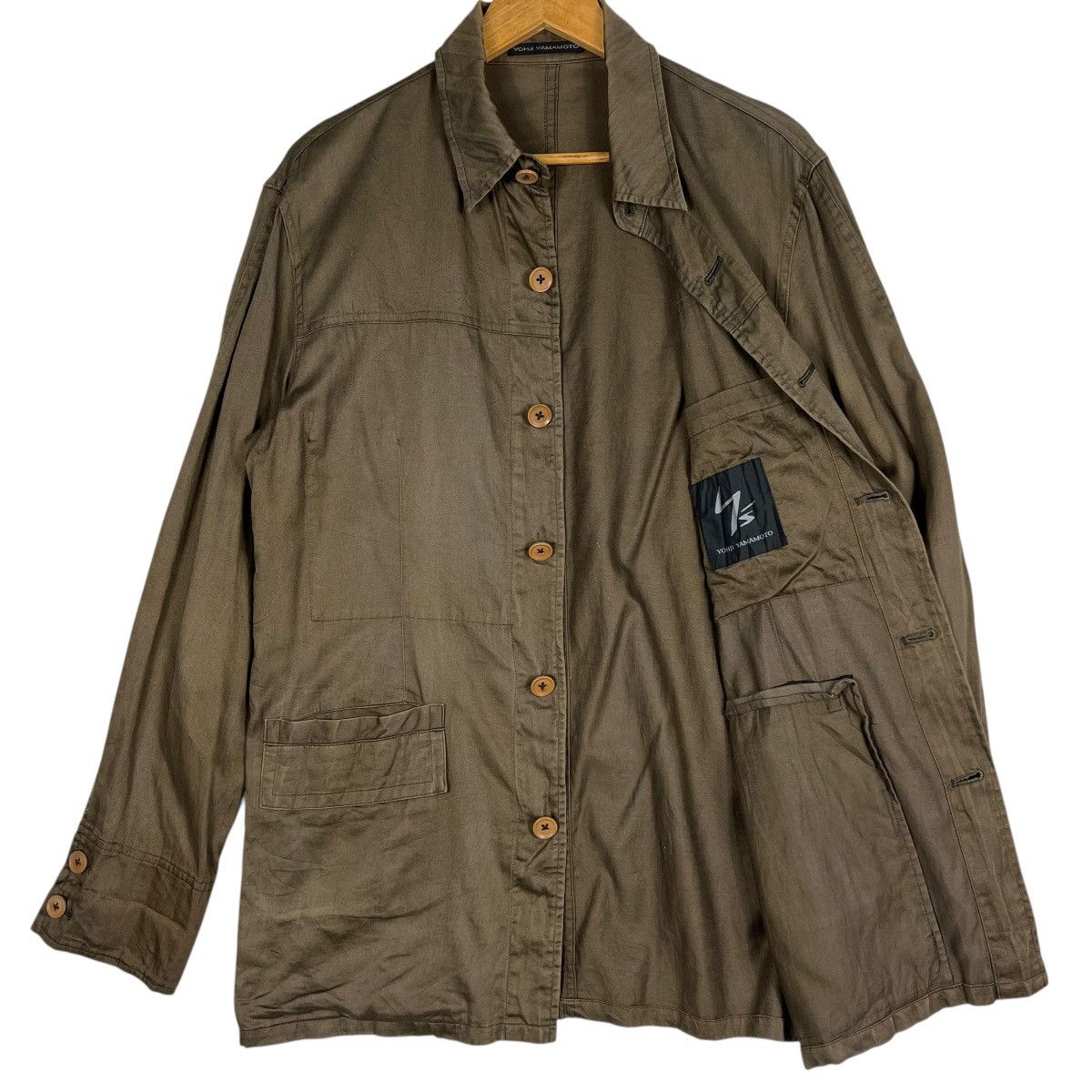 Yohji Yamamoto Yohji Yamamoto Dark Green Cotton Chore Jacket Size US L / EU 52-54 / 3 - 1 Thumbnail