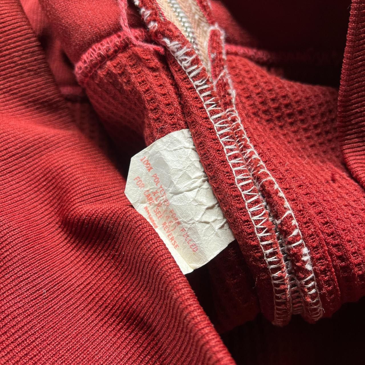 Vintage 1970s Distressed Thermal Lined Zip Up Cropped Painter Hoodie Size US L / EU 52-54 / 3 - 5 Thumbnail