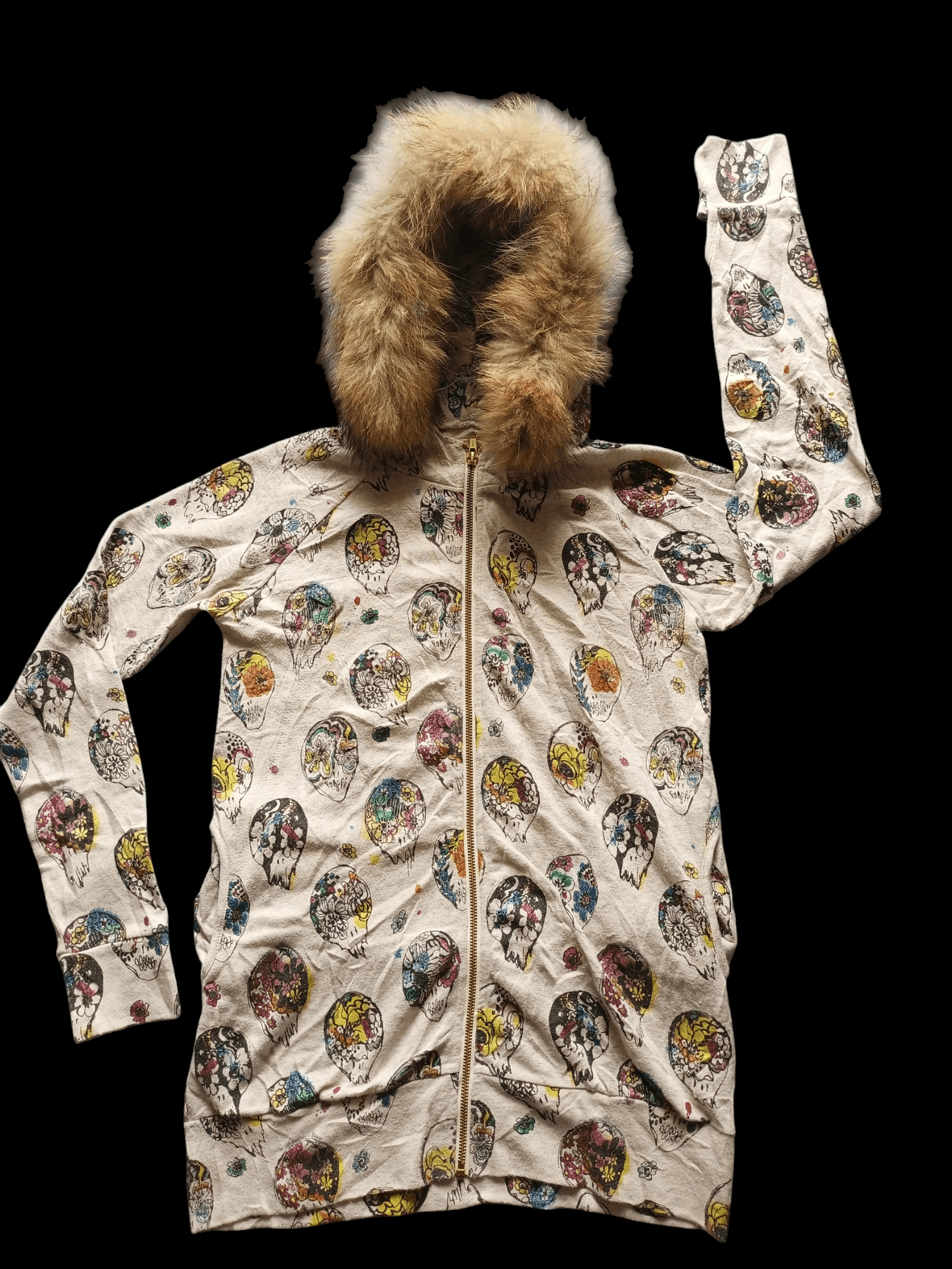 Japanese Brand × Le Grande Bleu (L.G.B.) SCOLAR Skulls Fur Hoodie Size US M / EU 48-50 / 2 - 5 Thumbnail