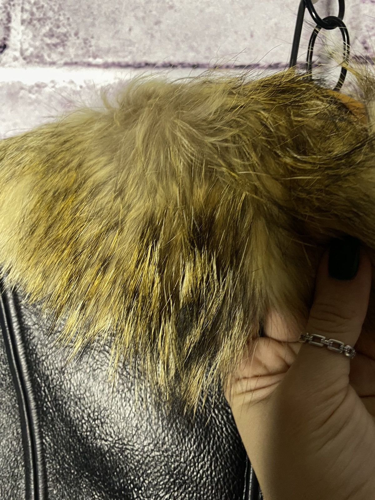 Other Vintage Avant Garde women's leather jacket with natural fur Size S / US 4 / IT 40 - 12 Thumbnail