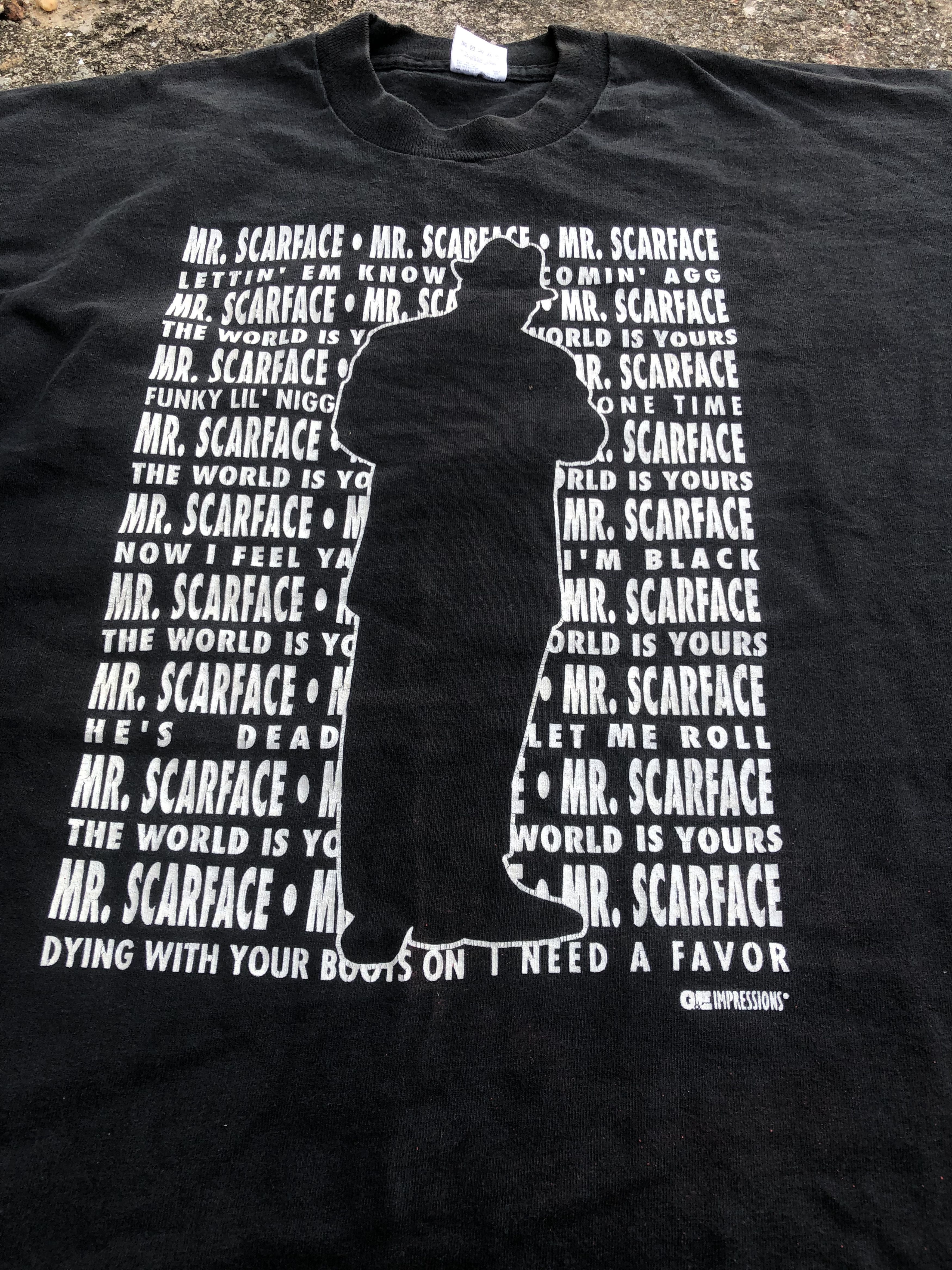 Rap Tees 🔥Vintage 90s MR.SCARFACE Rap-A-Lot Records Raptees T-Shirt Size US XL / EU 56 / 4 - 5 Thumbnail