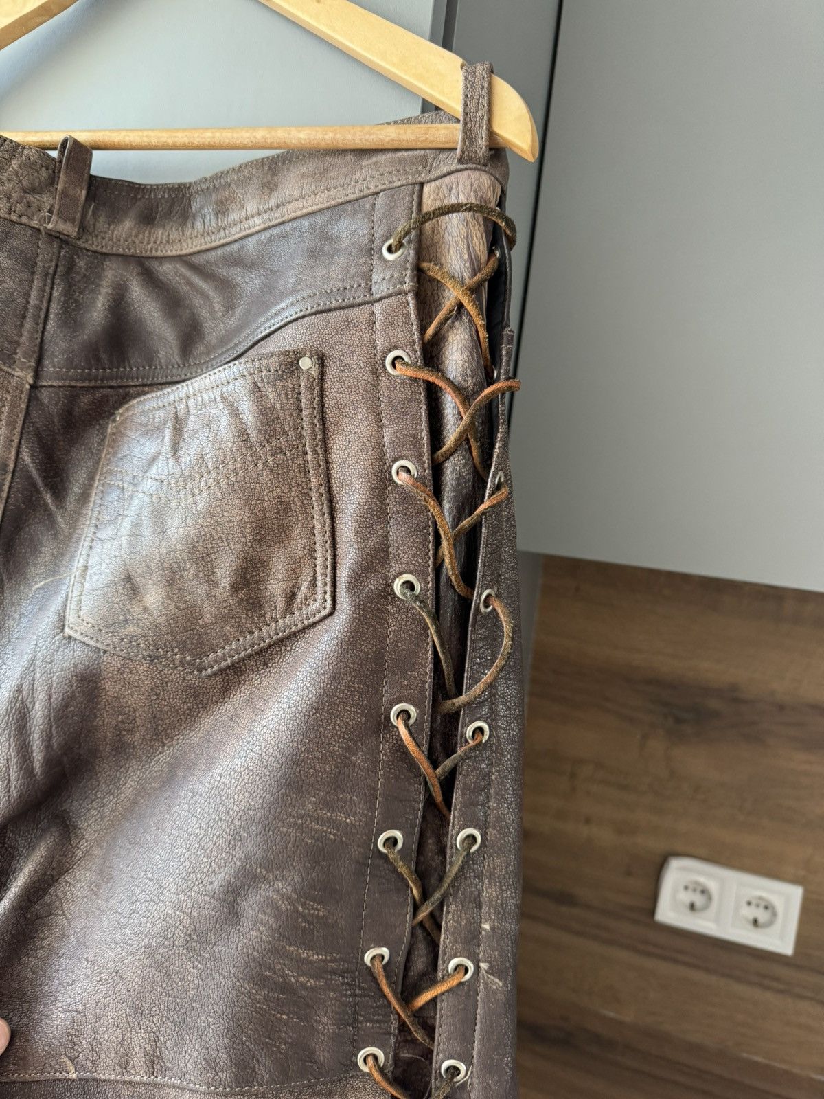 Genuine Leather Vintage Genuine Leather Biker Pants y2k Size US 36 / EU 52 - 4 Thumbnail