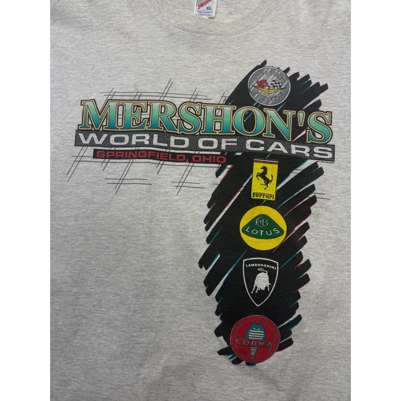 Vintage Vintage 1997 Mershons World Of Cars T Shirt XL 90s Size US XL / EU 56 / 4 - 5 Thumbnail