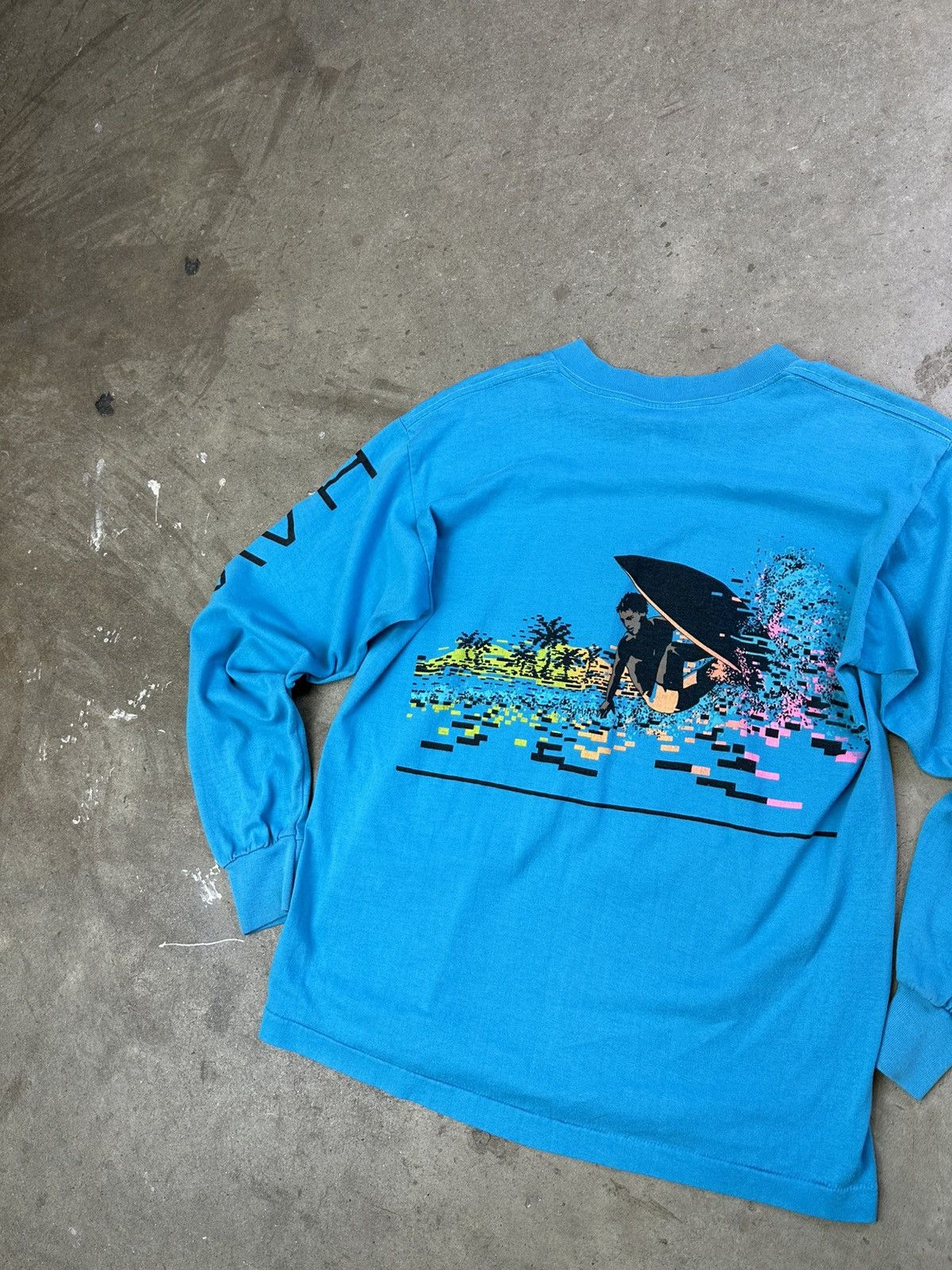 Vintage vintage 80s hawaii all over print graphic surfing longsleeve Size US M / EU 48-50 / 2 - 3 Thumbnail