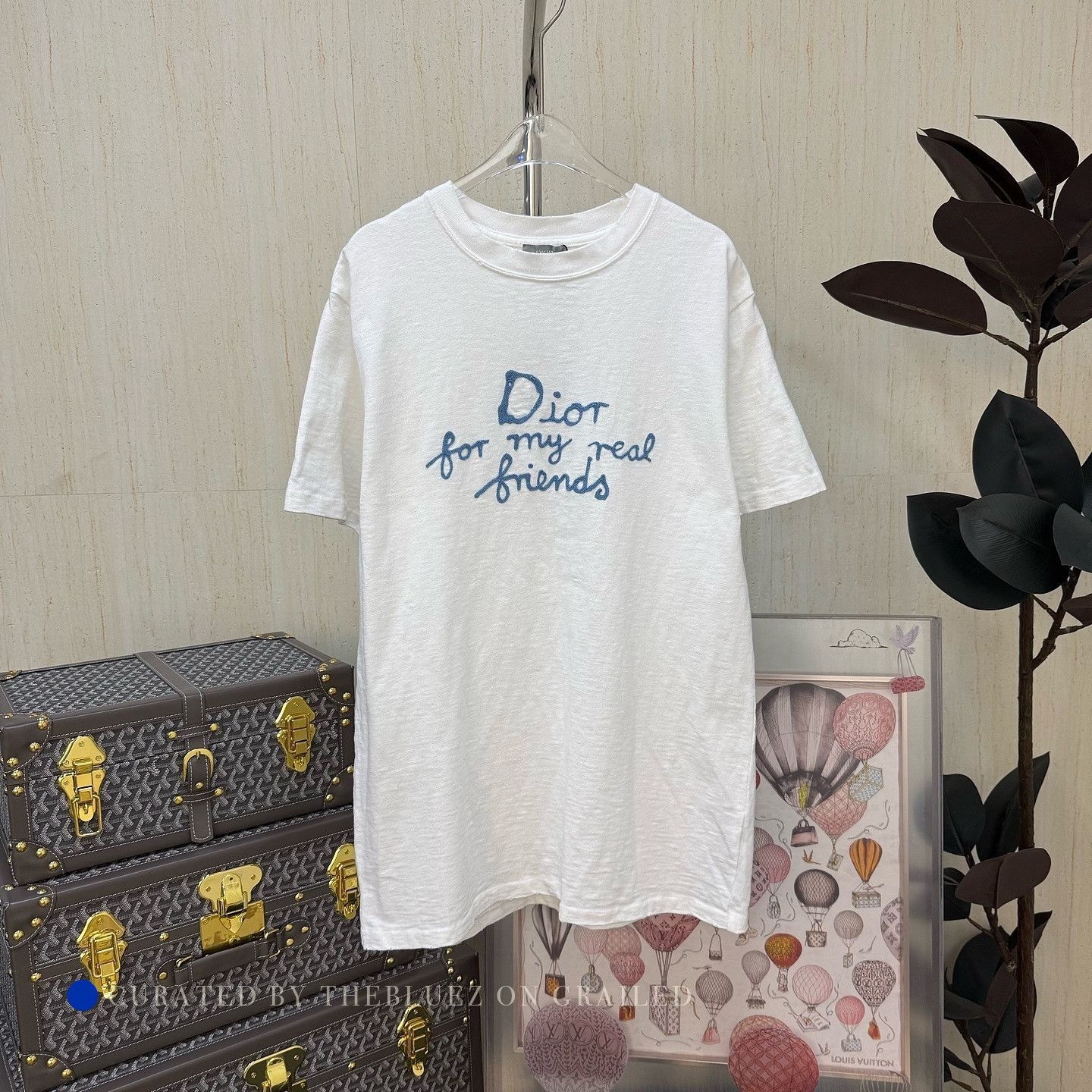 Dior Embroidered Logo T-Shirt in White Size US S / EU 44-46 / 1 - 1 Thumbnail