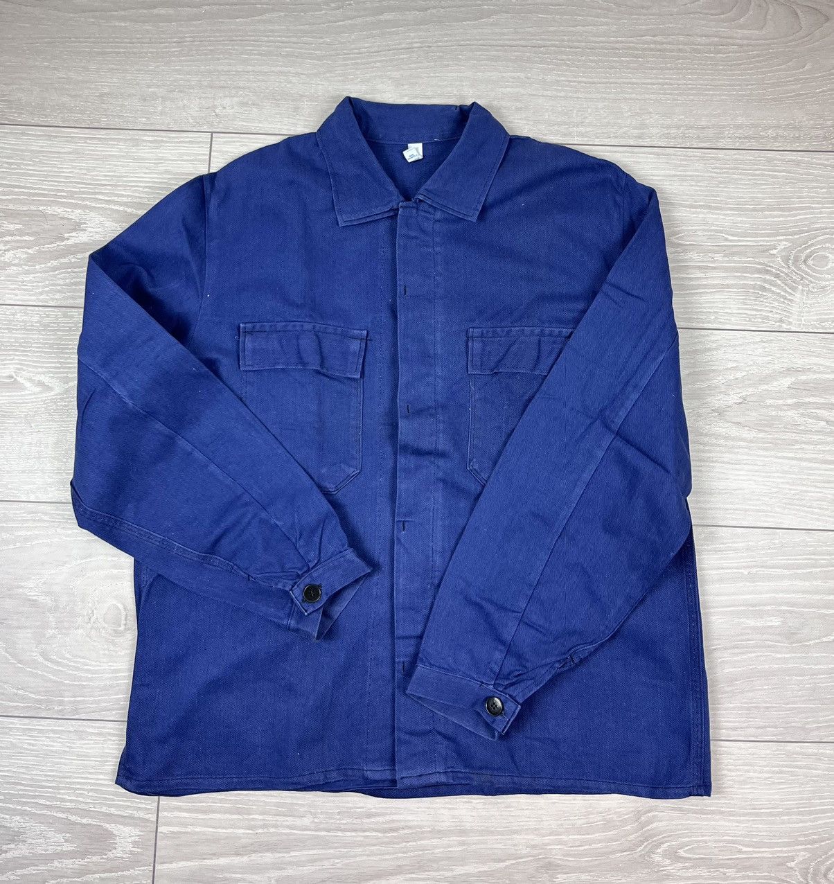 Le Laboureur Le Laboureur Vintage 80s French Blue Work Chore Jacket Size US L / EU 52-54 / 3 - 6 Thumbnail