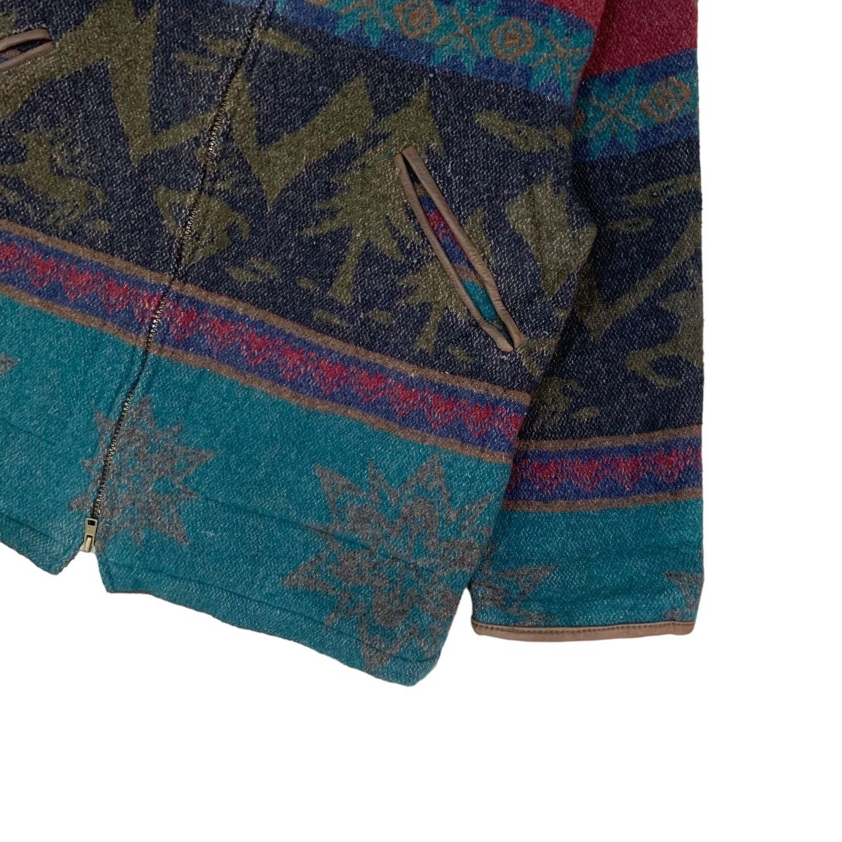 L.L. Bean 🔥Vintage LL Bean Aztec Wool Zipper Jacket Size S / US 4 / IT 40 - 5 Thumbnail