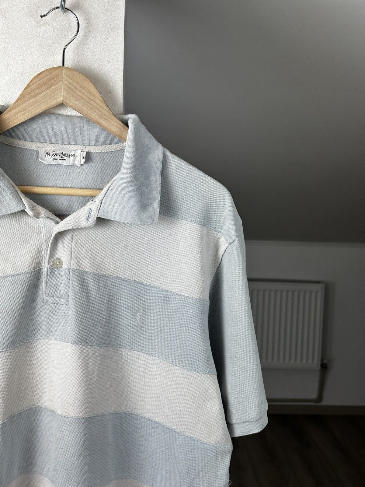 Yves Saint Laurent Vintage Yves Saint Laurent YSL Striped Polo Tee Shirt Size US XL / EU 56 / 4 - 3 Thumbnail