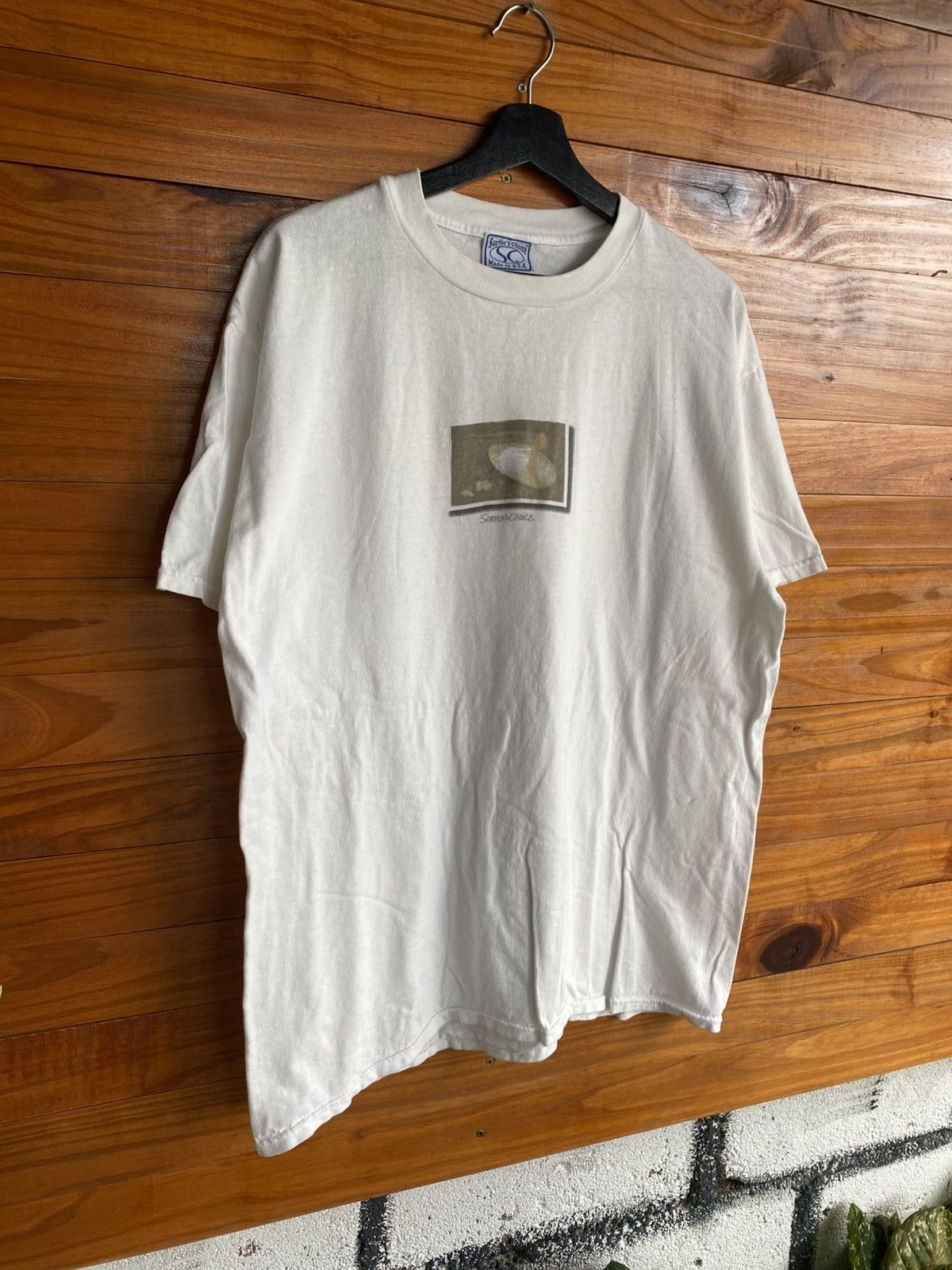 Vintage Vintage Surfer’s Choice Graphic T-Shirt White Tee Size US L / EU 52-54 / 3 - 5 Thumbnail