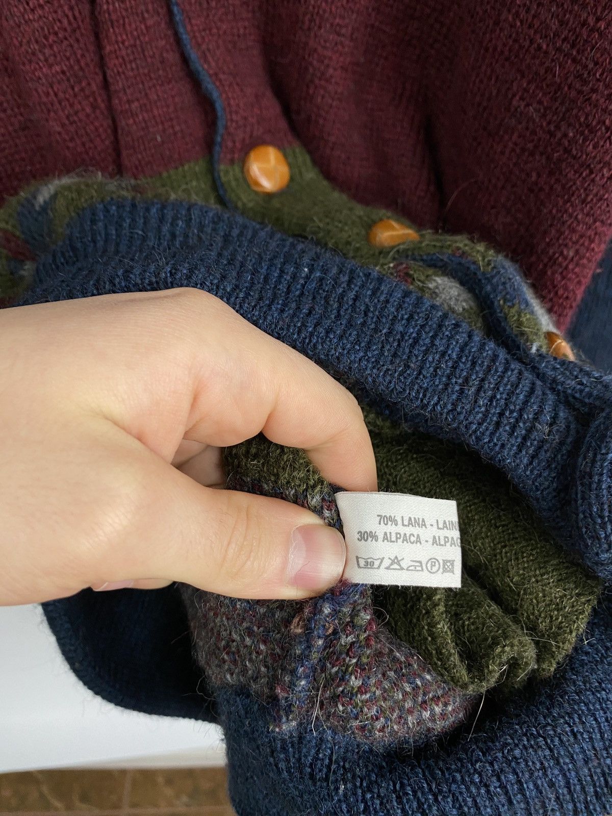 Pierre Cardin 🇫🇷 Vintage 90s Pierre Cardin Paris Wool Alpaca Cardigan Italy Size US M / EU 48-50 / 2 - 8 Thumbnail