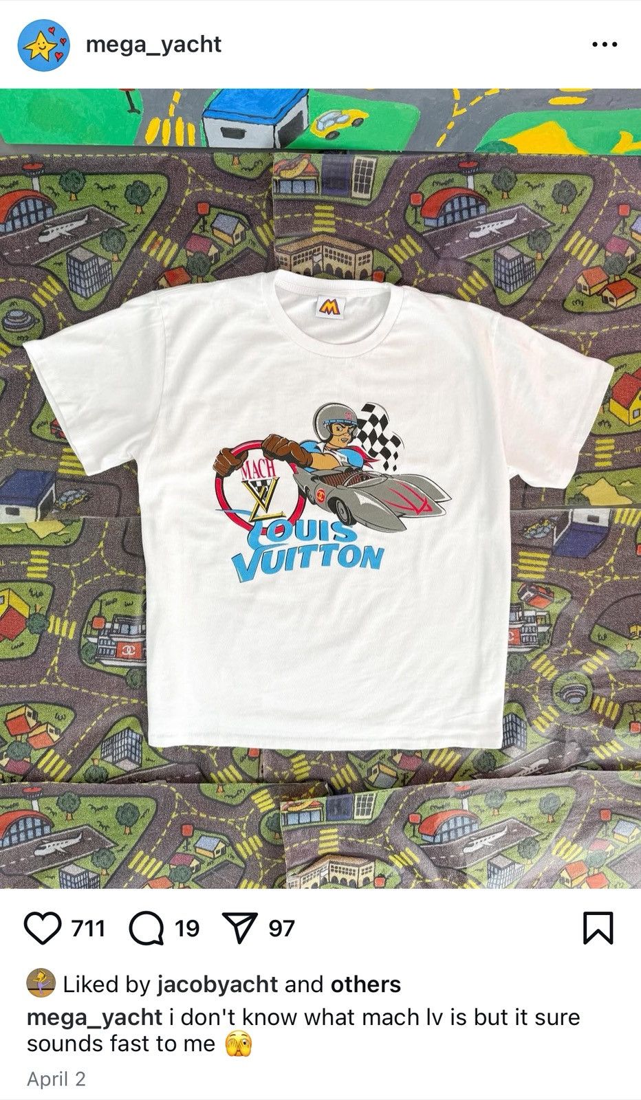 SPEED RACER MACH FiVE TEE LV LOUiS VUiTTON LOS ANGELES ANiME