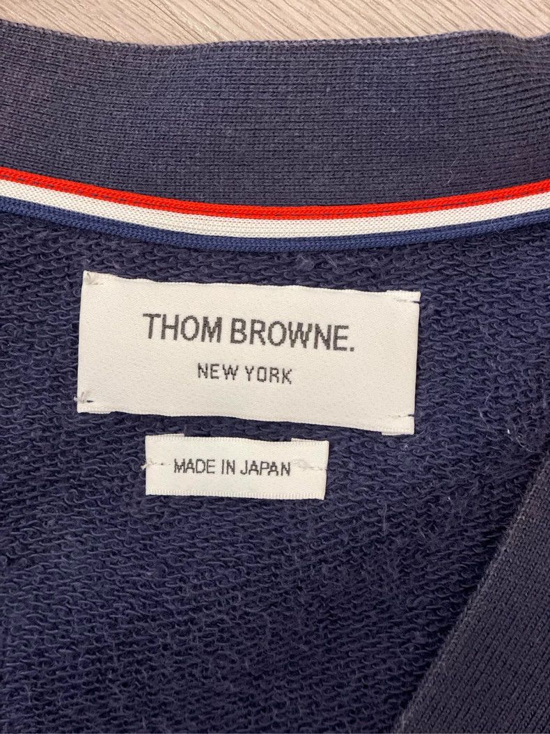 Thom Browne Thom browne Dark blue classic four-striped cardigan jacket Size US S / EU 44-46 / 1 - 6 Thumbnail